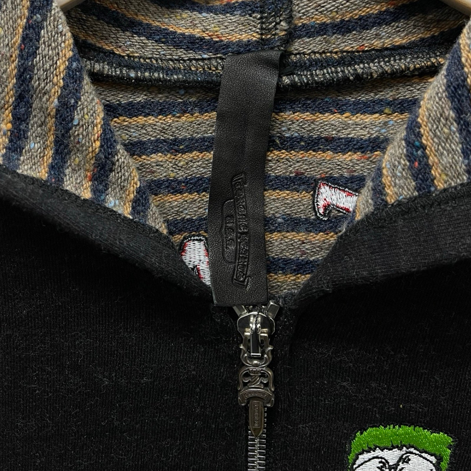 CHROME HEARTS × MATTY BOY Y NOT BEWARE Zip Up Hoodie Size L