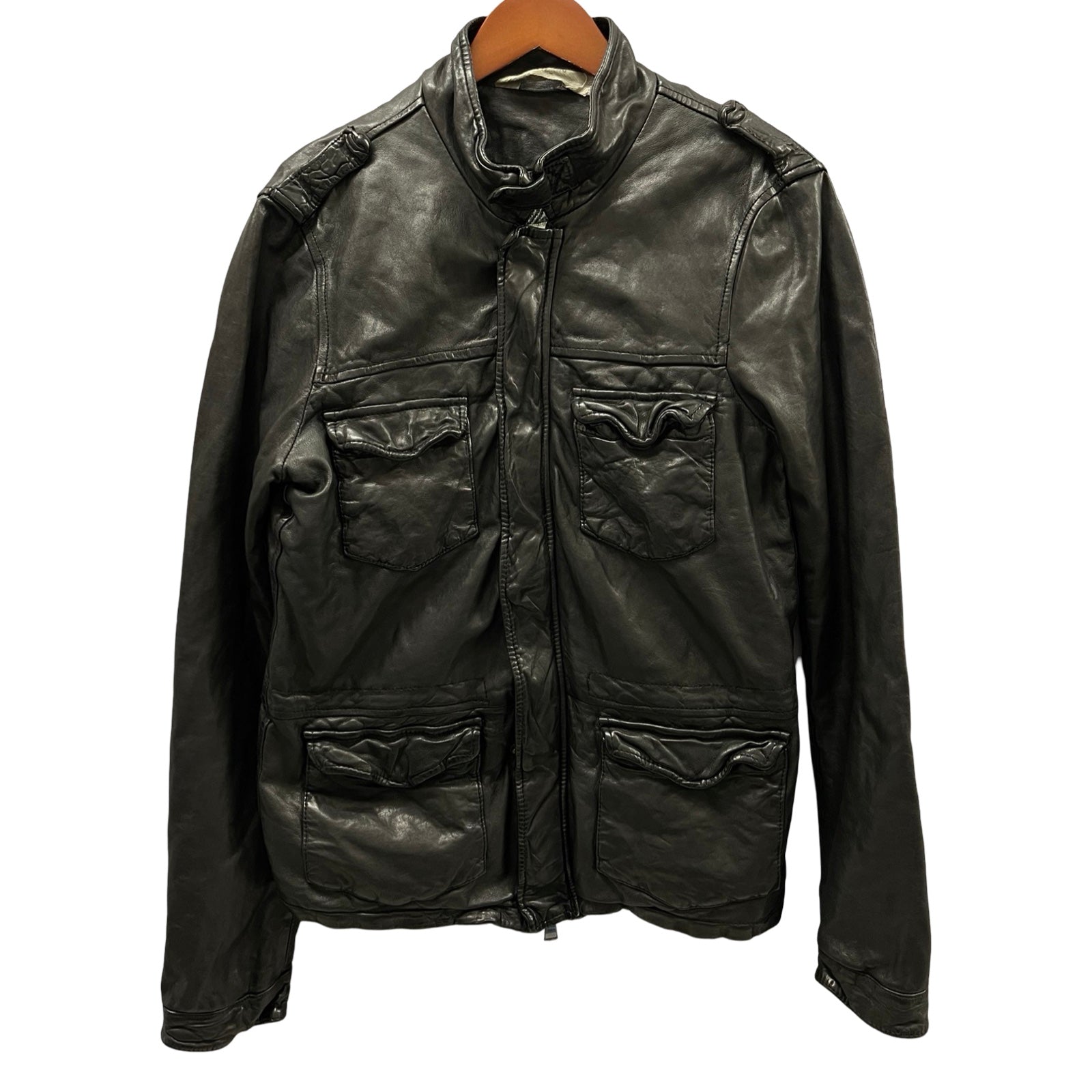 GIORGIO BRATO Leather Jacket Size 48