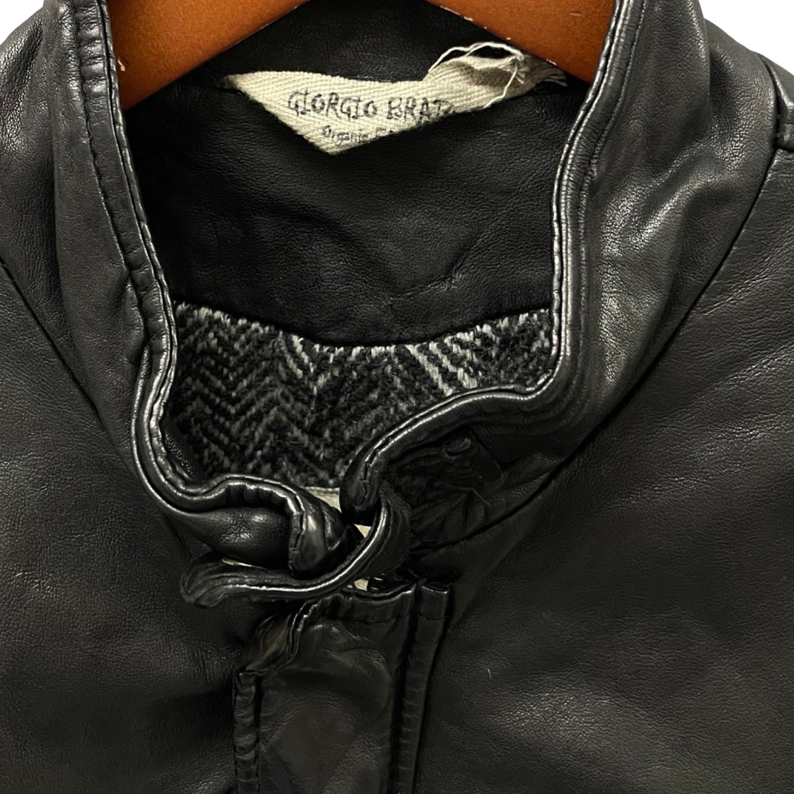 GIORGIO BRATO Leather Jacket Size 48