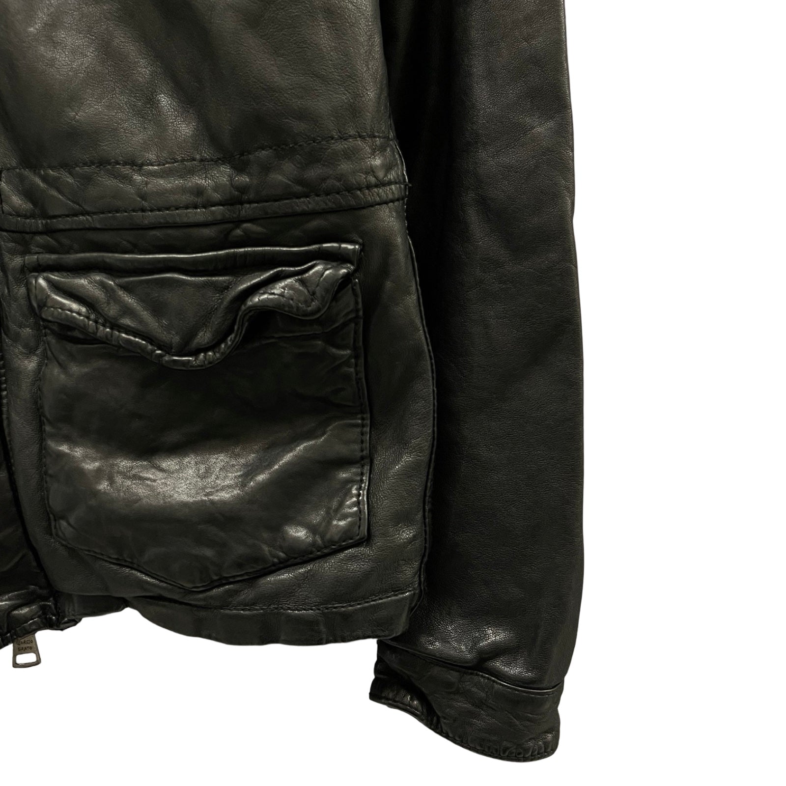GIORGIO BRATO Leather Jacket Size 48