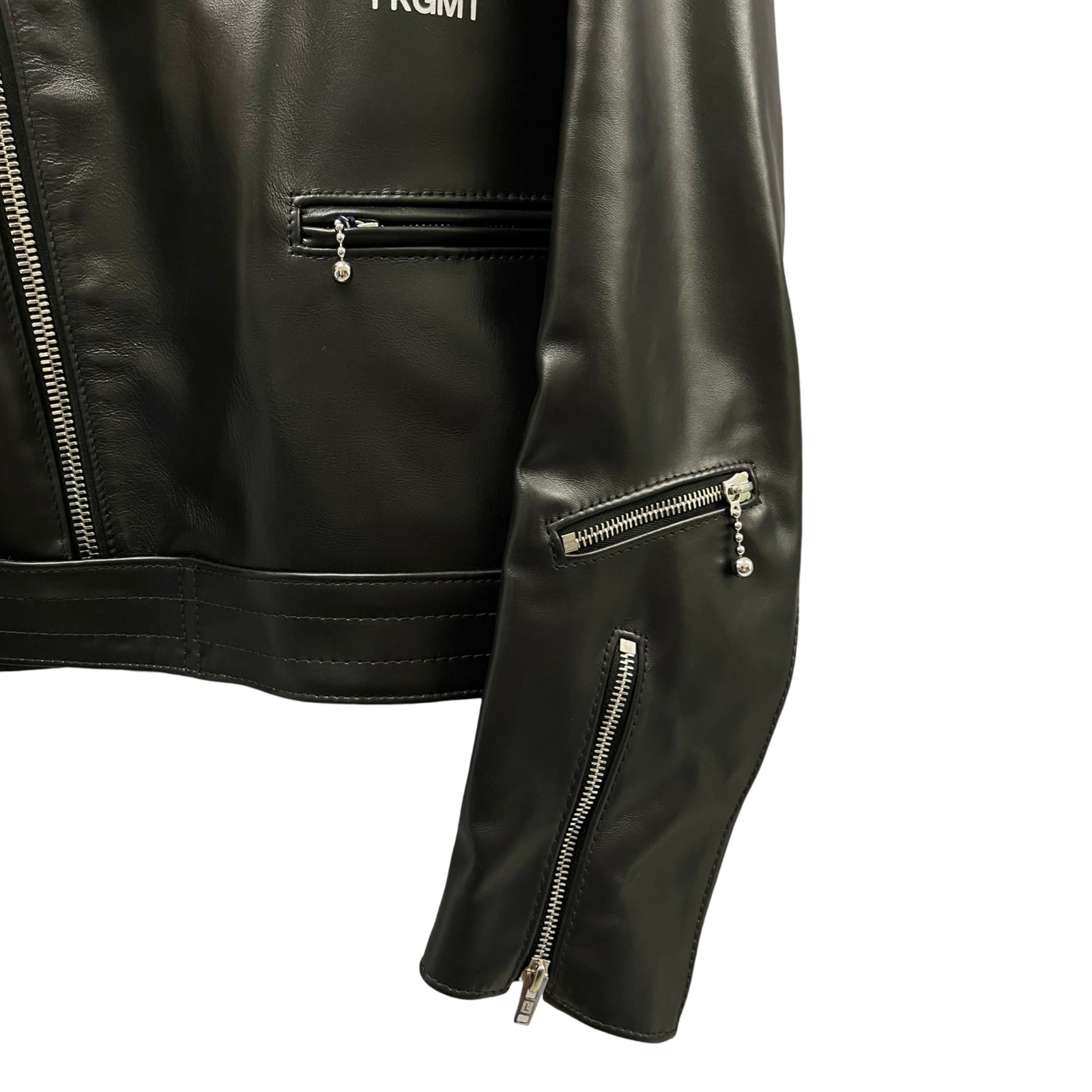 MONCLER × Lewis Leathers × FRAGMENT Dwayne Cyclone Double Leather Rider's Jacket G209U1A00022