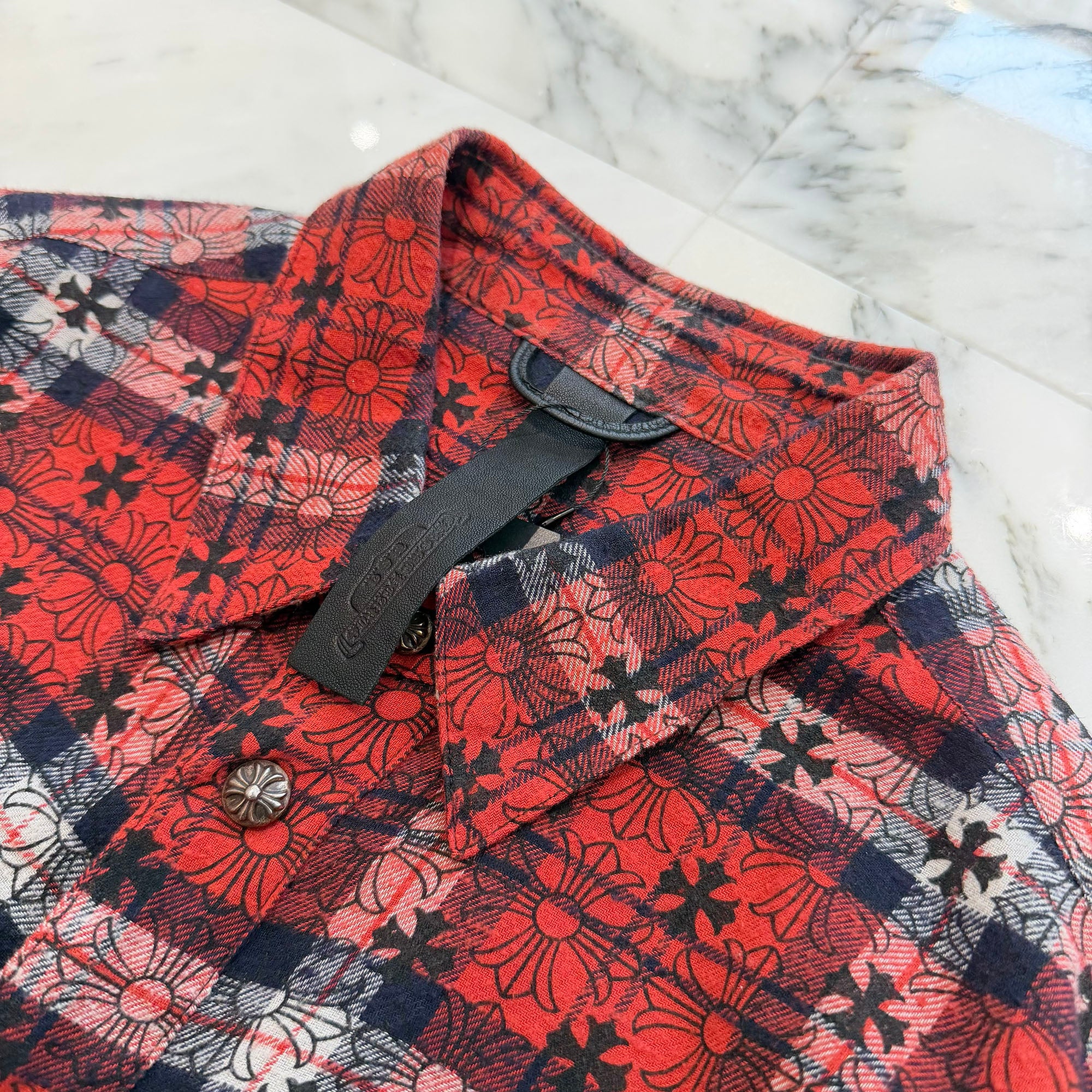 CHROME HEARTS Y NOT Loose Ends Check Shirt Size XL クロムハーツ ワイノット ルーズエンド チェックシャツ サイズXL