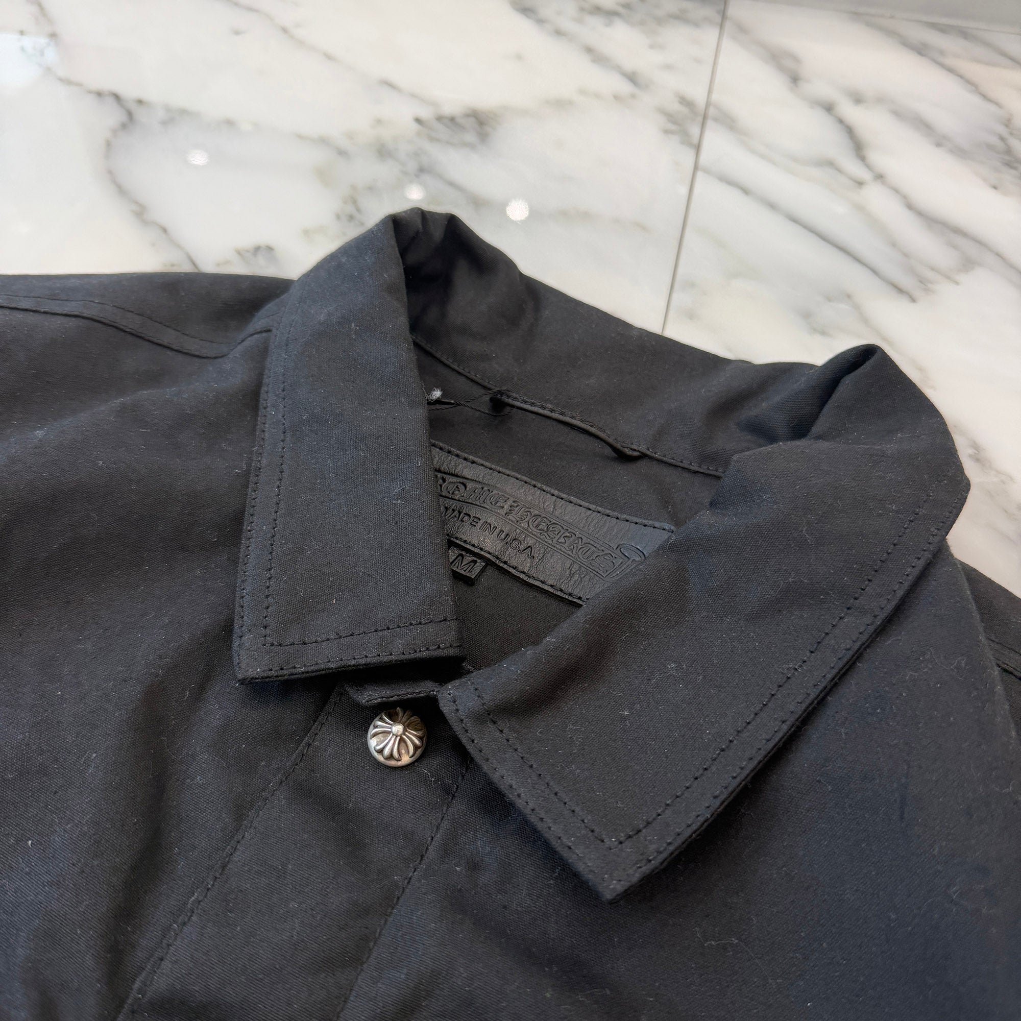 CHROME HEARTS WHIPLASH Oil Finished Fabric Jacket Size M クロムハーツ ウィップラッシュ オイル加工 ファブリックジャケット サイズM