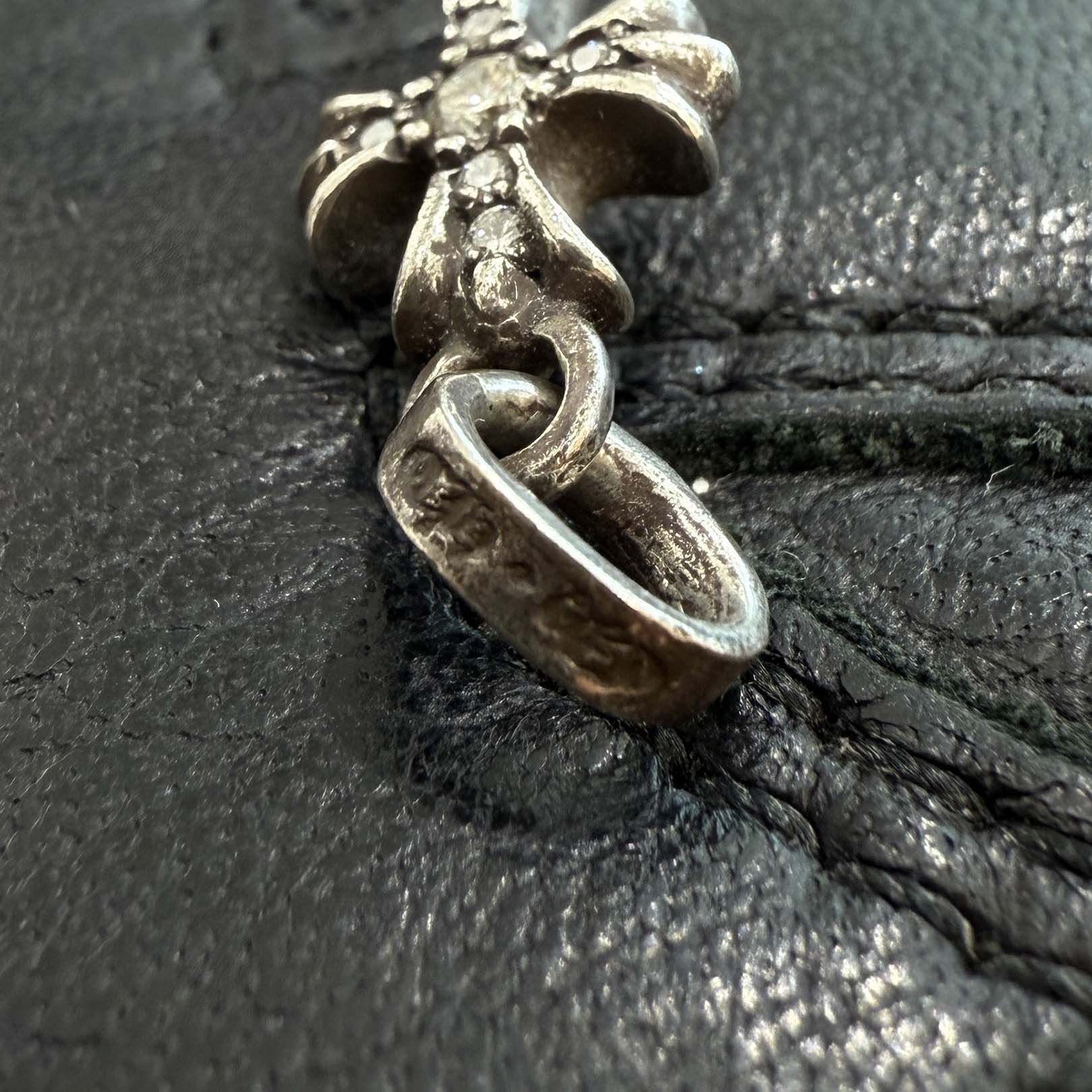 CHROME HEARTS Baby Fat Cross Pave Diamond Pendant Top クロムハーツ
