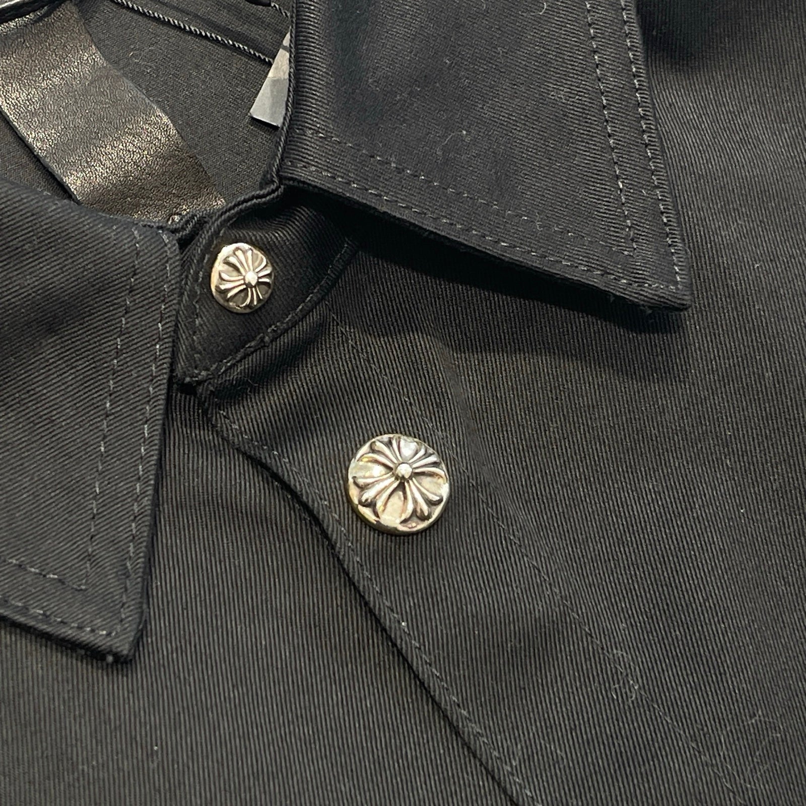 CHROME HEARTS Y NOT Leopard Leather Cross Patch WORK DOG Jacket Size XL クロムハーツ ワイノット レオパルド レザークロスパッチ ワークドッグ ジャケット サイズXL