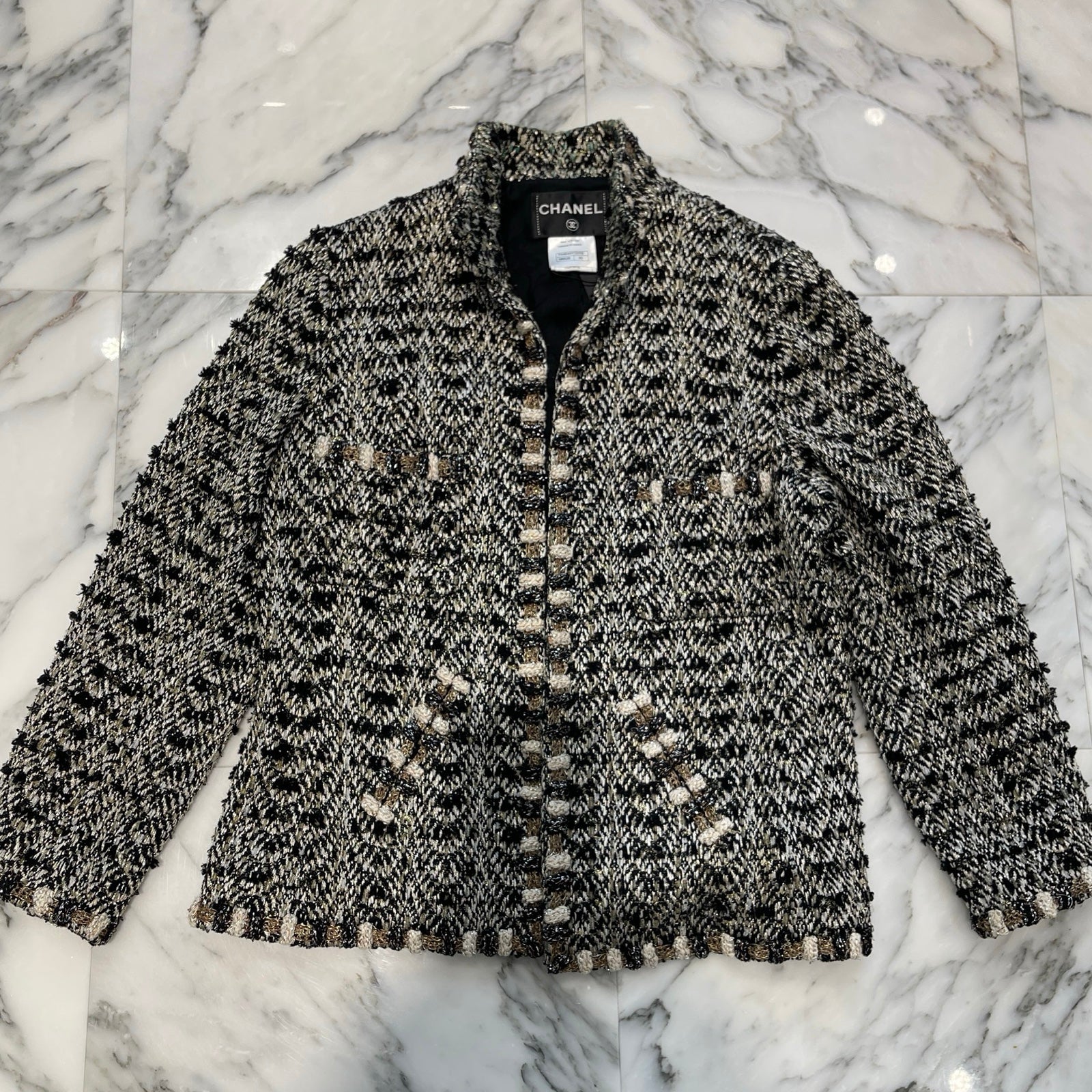 CHANEL 2012AW Tweed Classic Jacket P44044V32312 Size 50 シャネル ツイードクラシックジャケット サイズ50