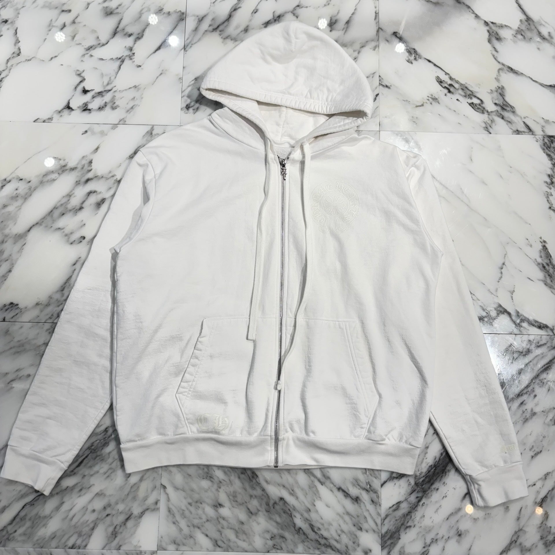 CHROME HEARTS Glow In The Dark Horseshoe Zip Up Hoodie Size M クロムハーツ グローインザダーク ホースシュー ジップアップフーディ サイズM