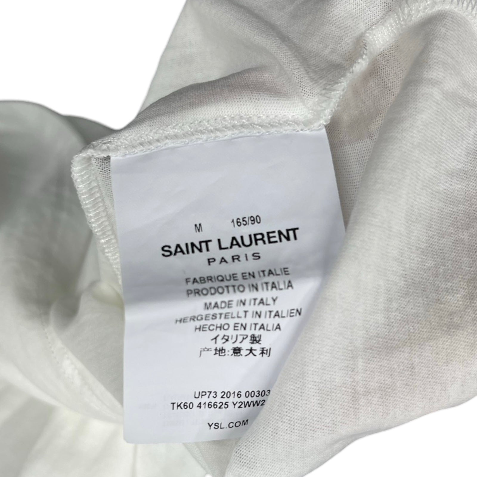 SAINT LAURENT PARIS 2016SS Baby Tee 416625 Y2WW2 Size M