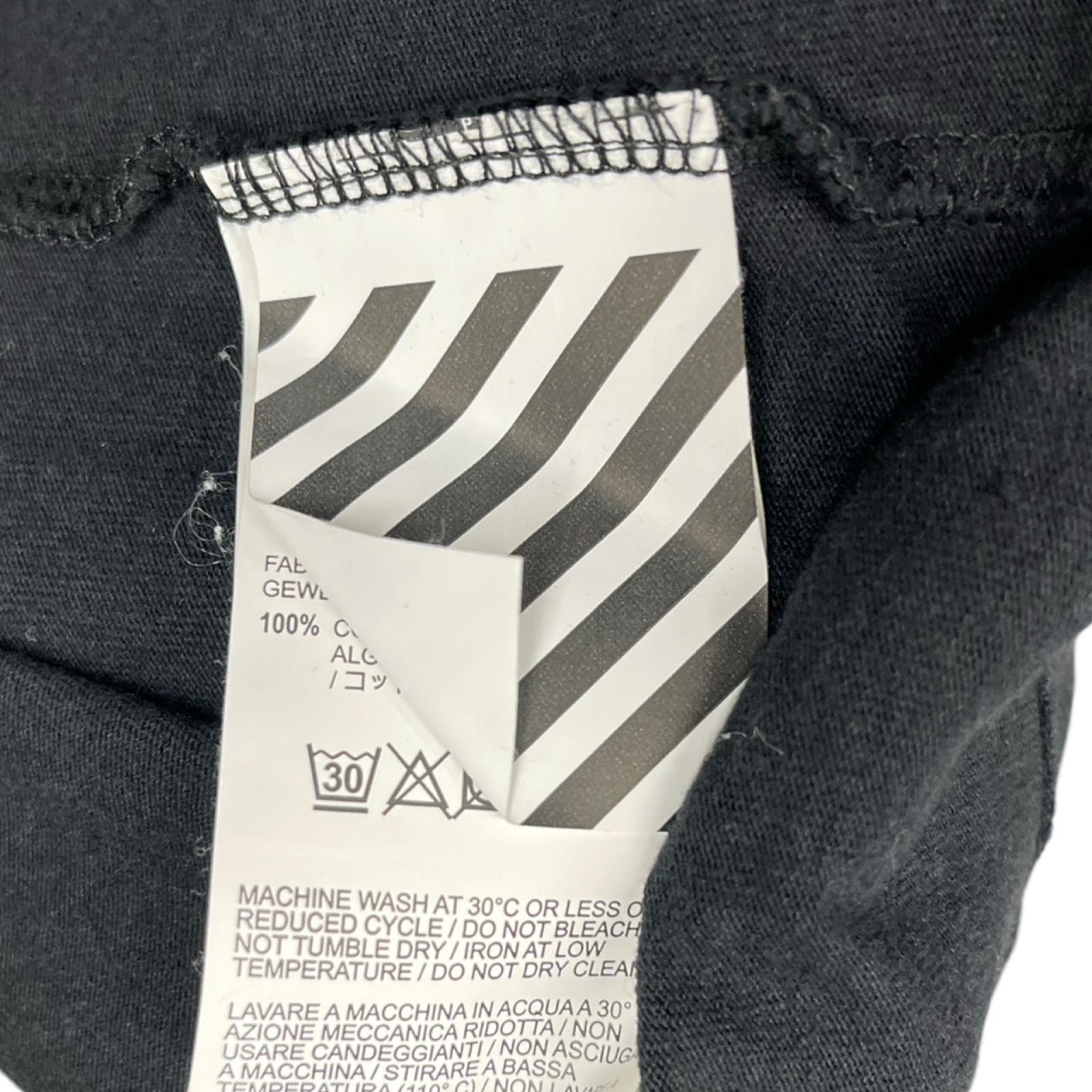 OFF-WHITE 2019AW Halftone S/S Slim Tee OMAA038E19185008 Size L