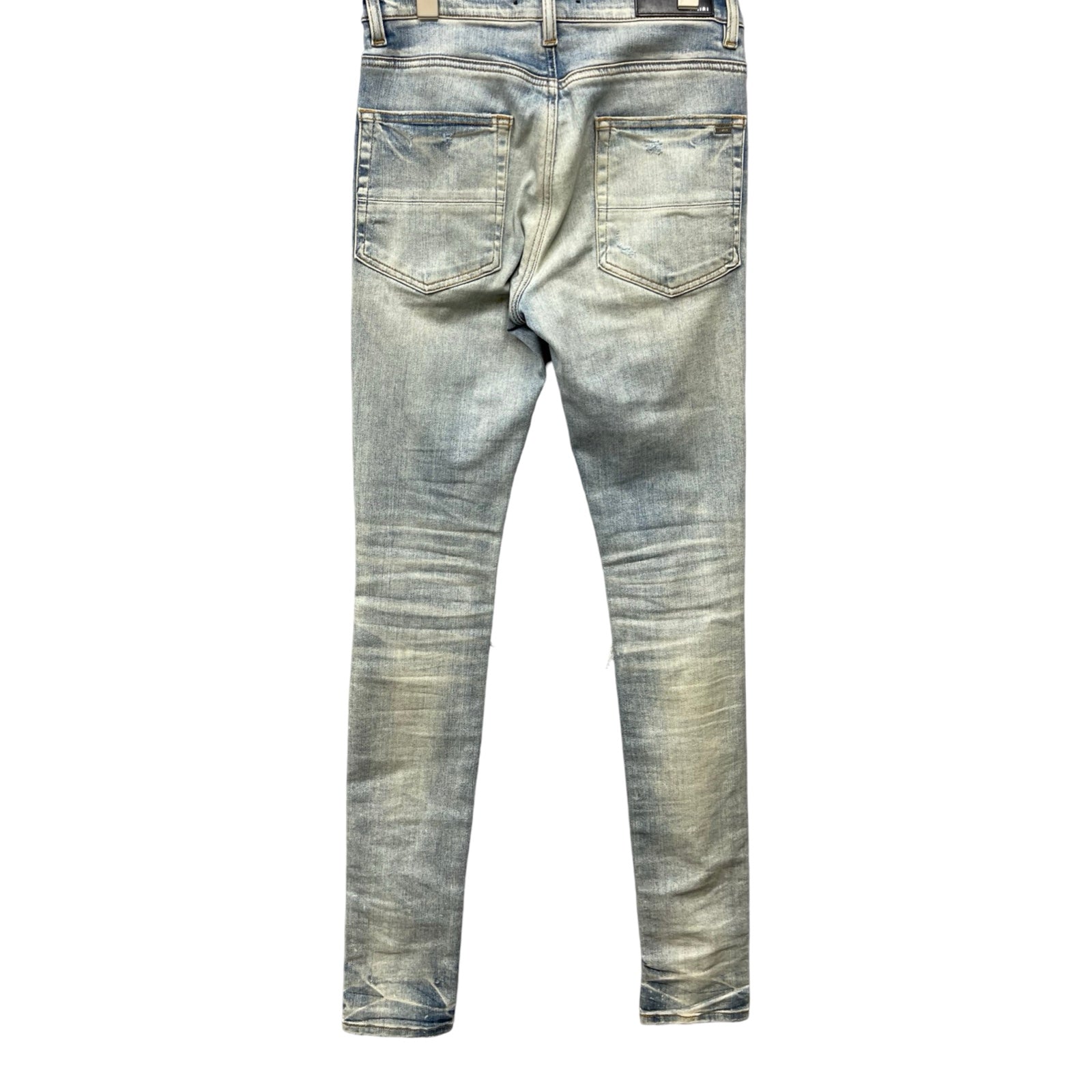 AMIRI Bandana Paisley Distressed Slim Fit Denim Pants Size 29