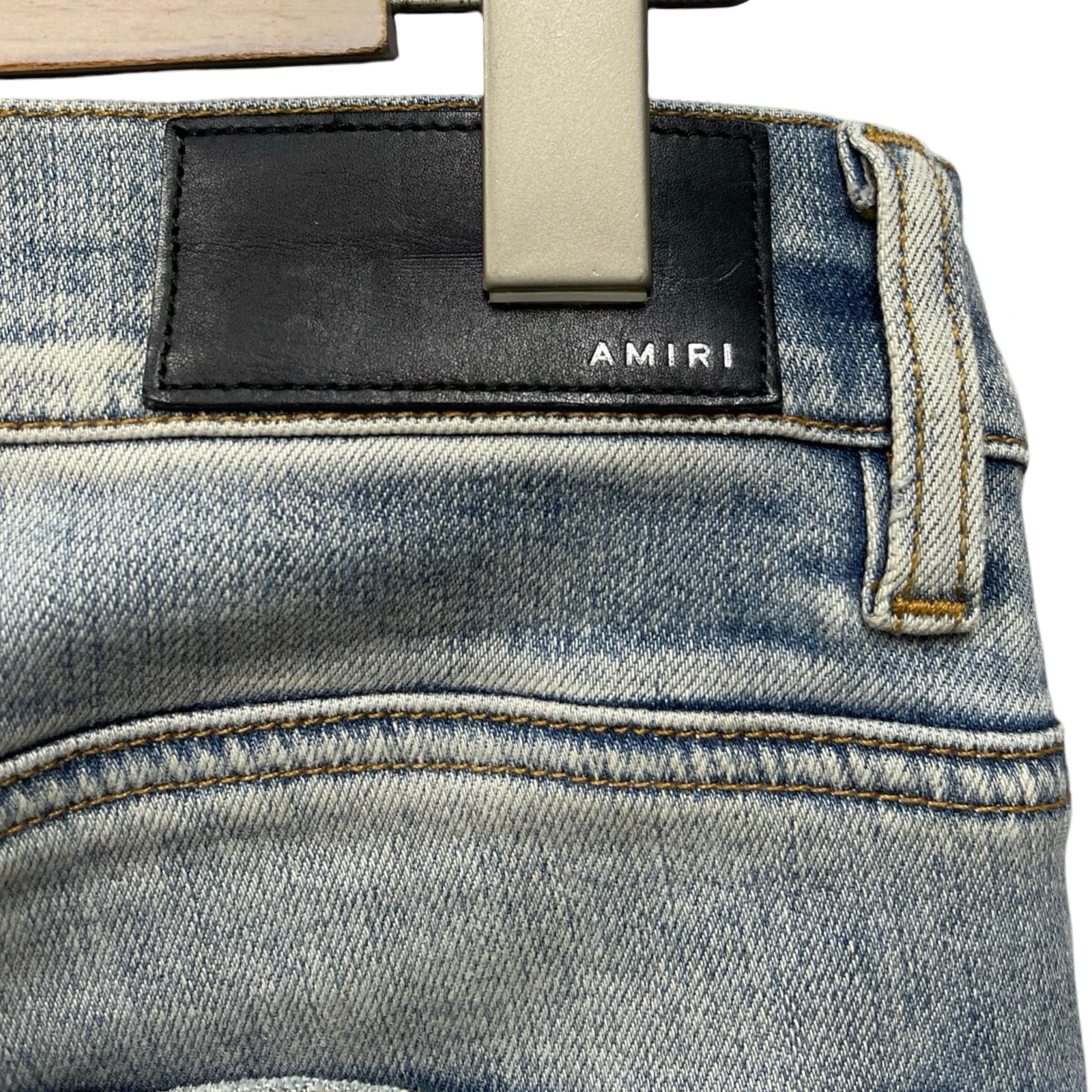 AMIRI Bandana Paisley Distressed Slim Fit Denim Pants Size 29