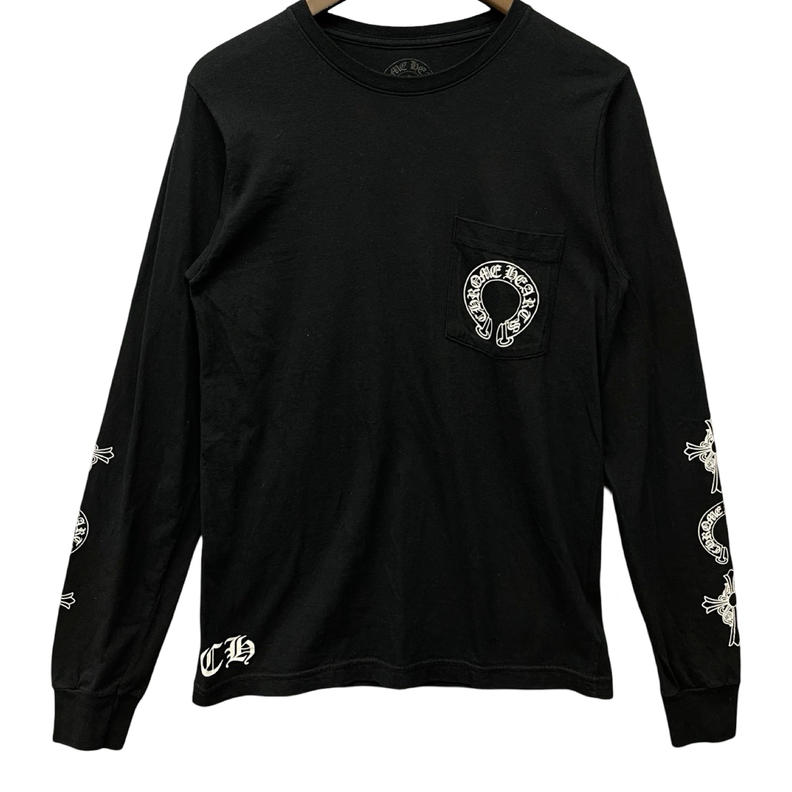 CHROME HEARTS Arm Multi Logo Long Sleeve Tee Size S