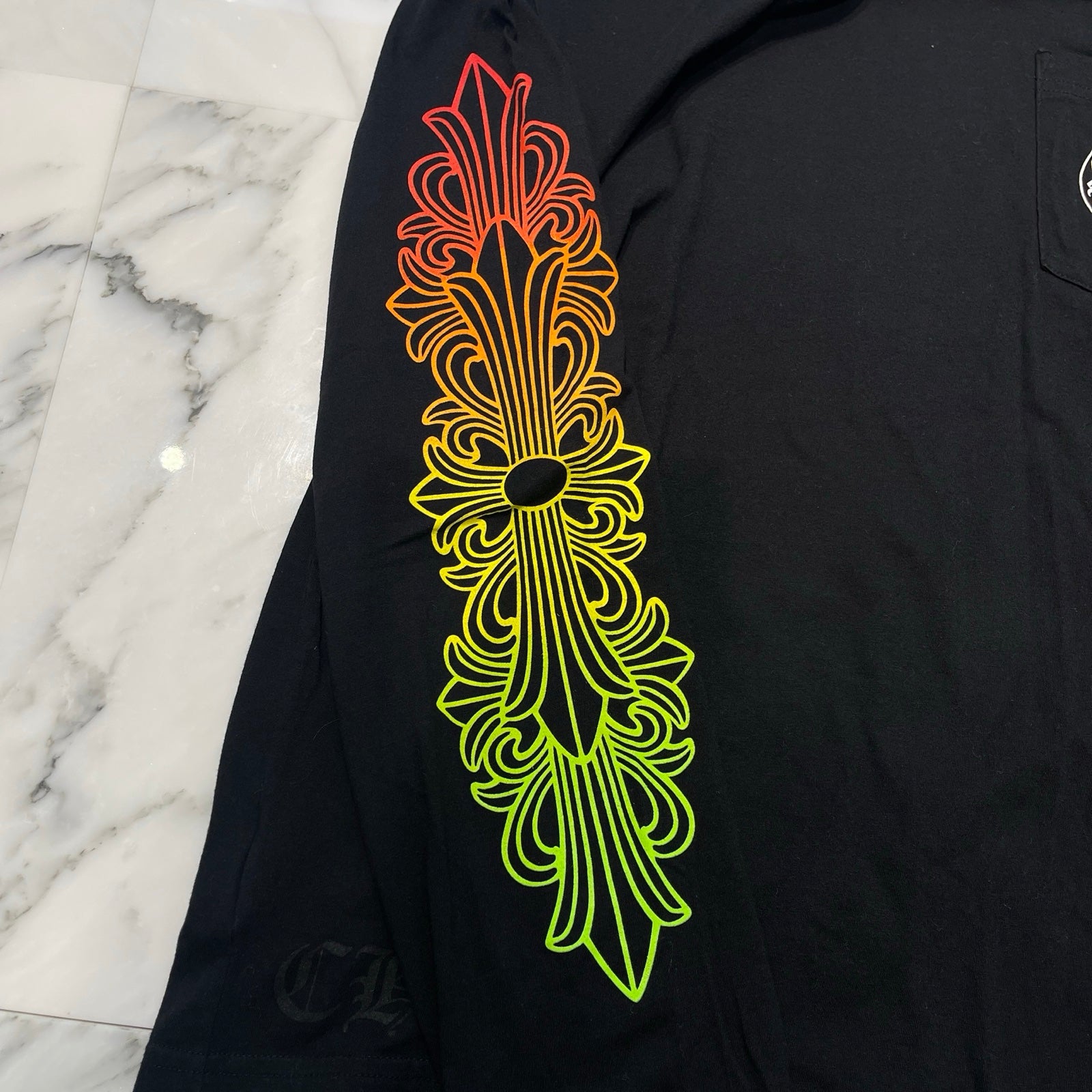 CHROME HEARTS Back Grad Circle Logo Long Sleeve Tee Size L クロム