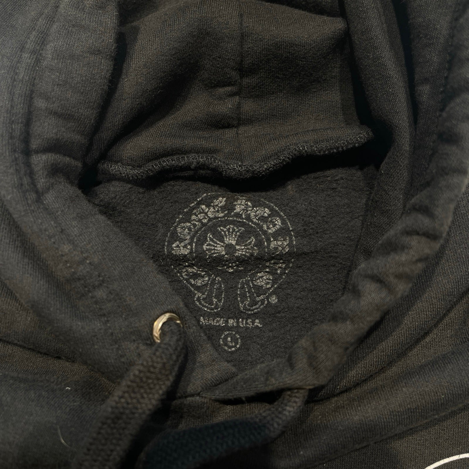 CHROME HEARTS American Flag Scroll Logo Pullover Hoodie Size L クロムハーツ アメリカ国旗 スクロールロゴ プルオーバーフーディー サイズL