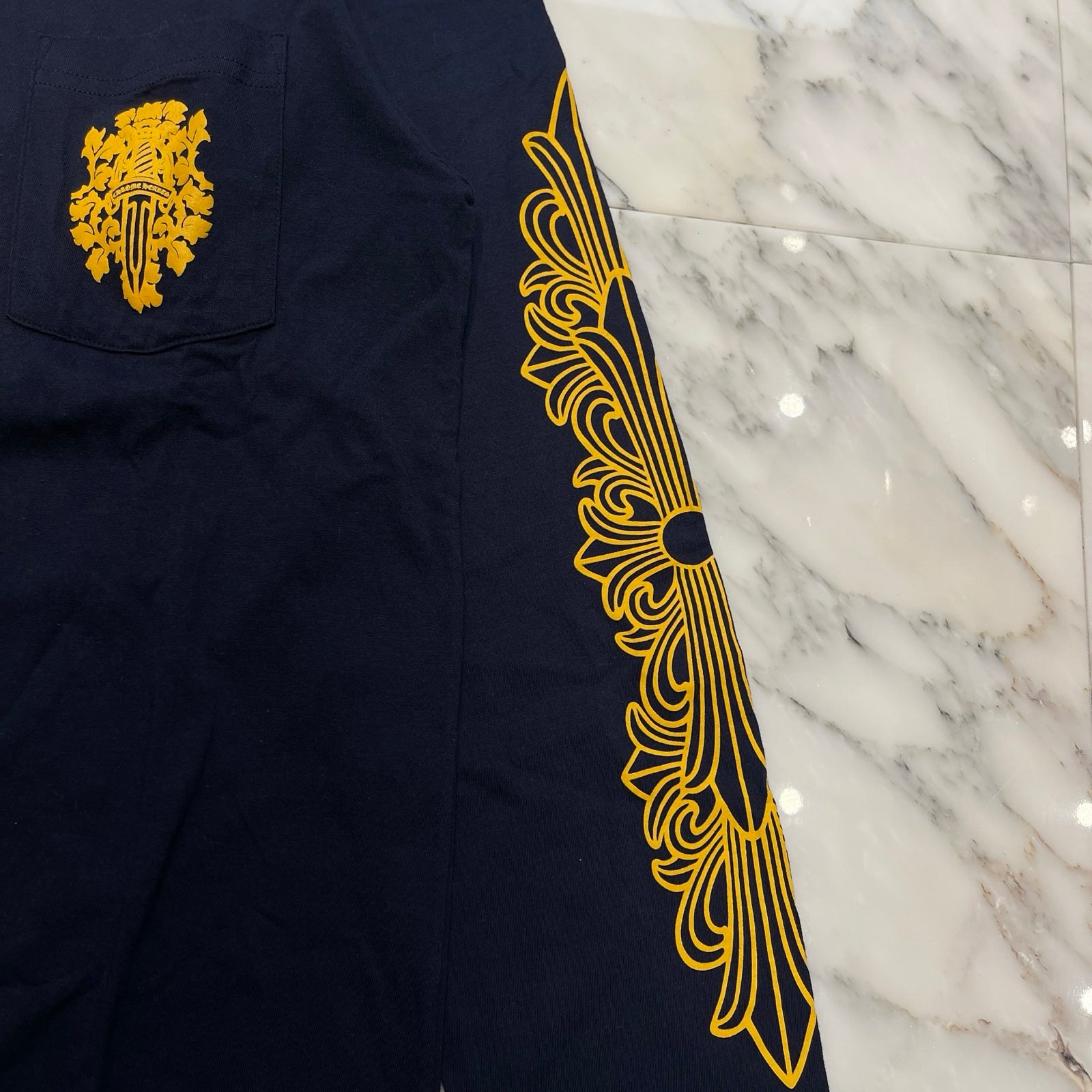 CHROME HEARTS Floral Cross Vine Dagger Long Sleeve Tee Size M クロムハーツ フローラルクロス ヴァインダガー ロングスリーブTシャツ サイズM