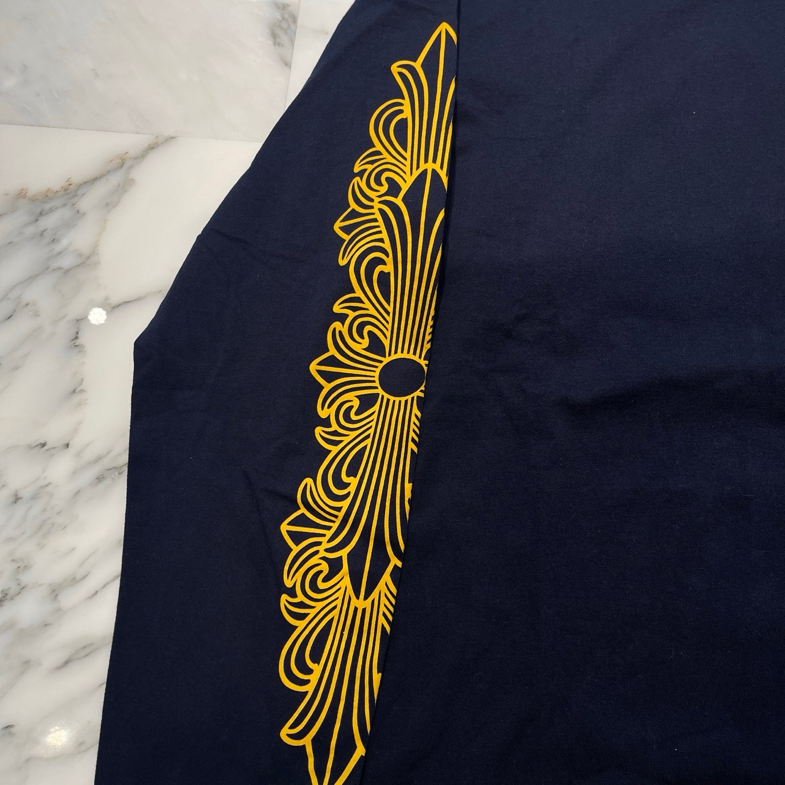 CHROME HEARTS Floral Cross Vine Dagger Long Sleeve Tee Size M クロムハーツ フローラルクロス ヴァインダガー ロングスリーブTシャツ サイズM