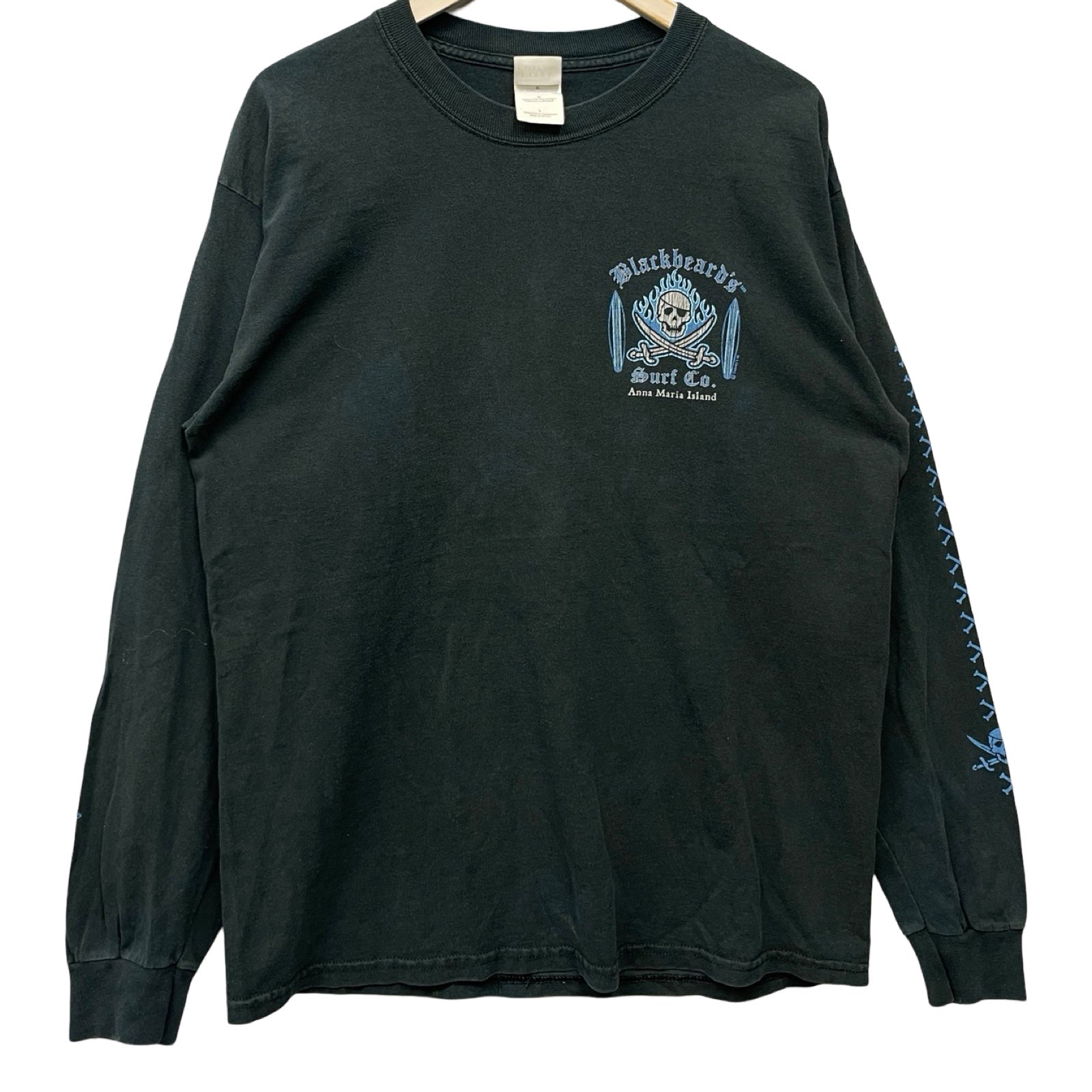 Vintage 90's Black Beards's Surf Co. Anna Maria Island L/S Tee Size L