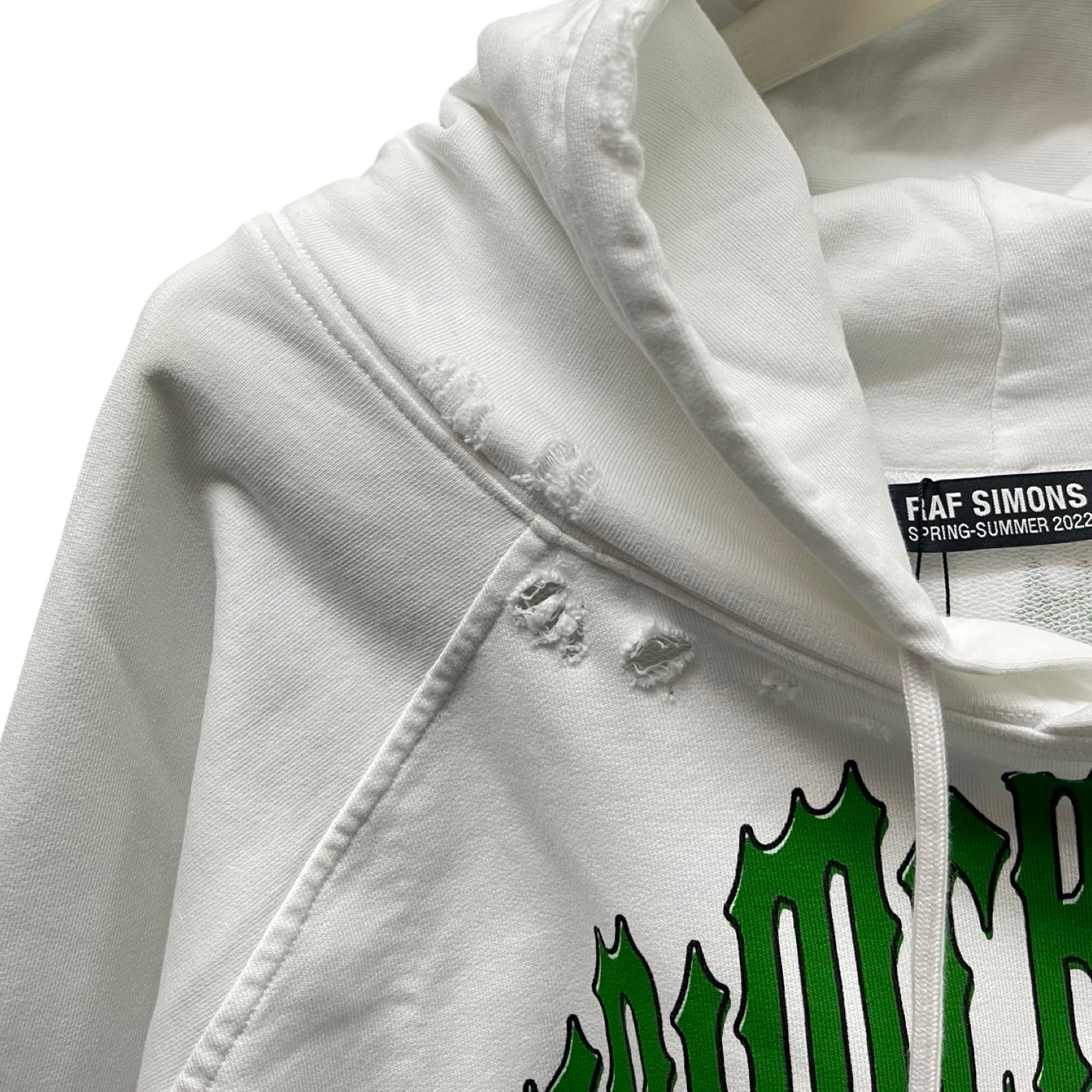 RAF SIMONS 2022SS GRIM CRAWLER DESTROYED HOODIE 221-M176 Size M