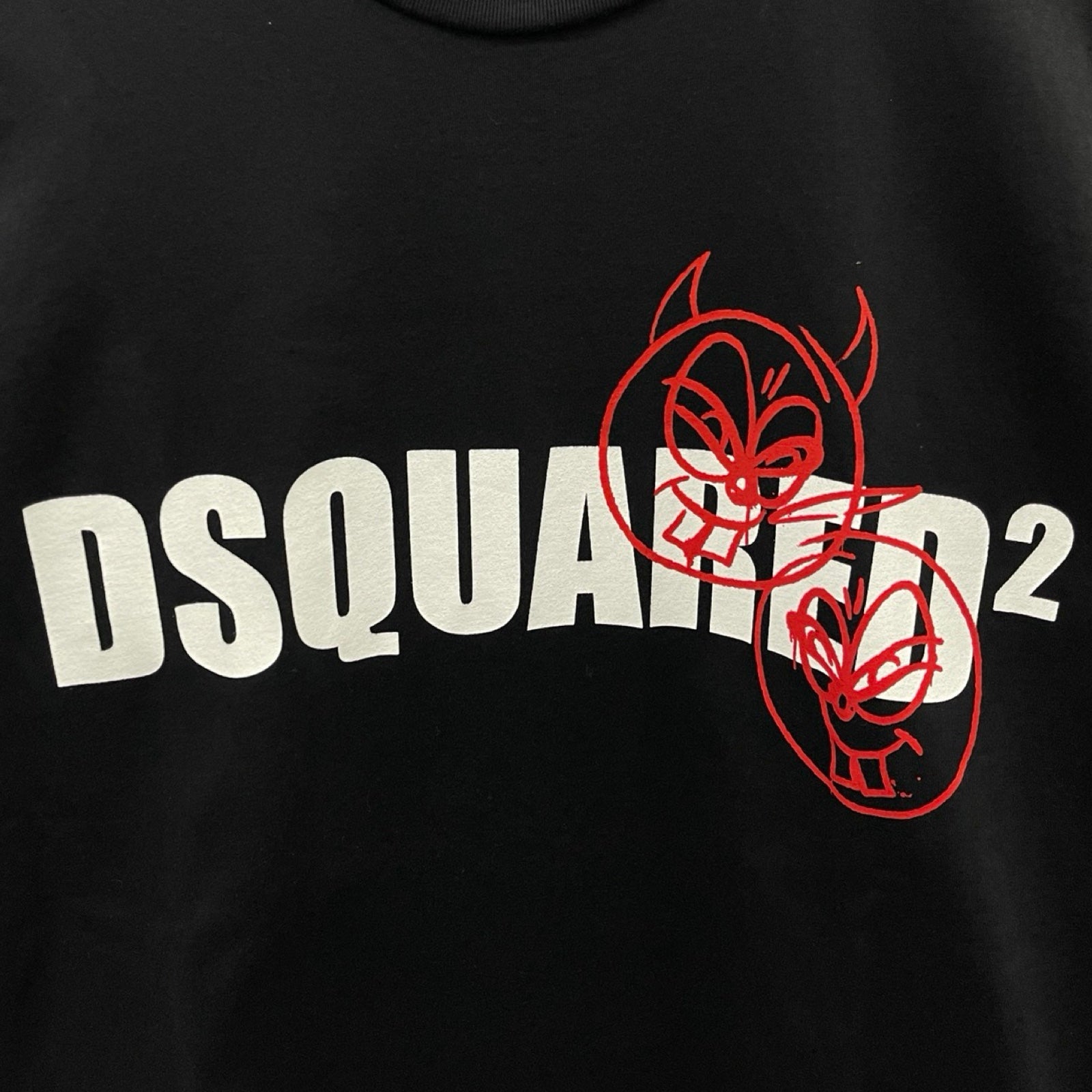 DSQUARED2 2022SS Doodle Logo Face S/S Tee S74GD0991 S23009 900 Size XS