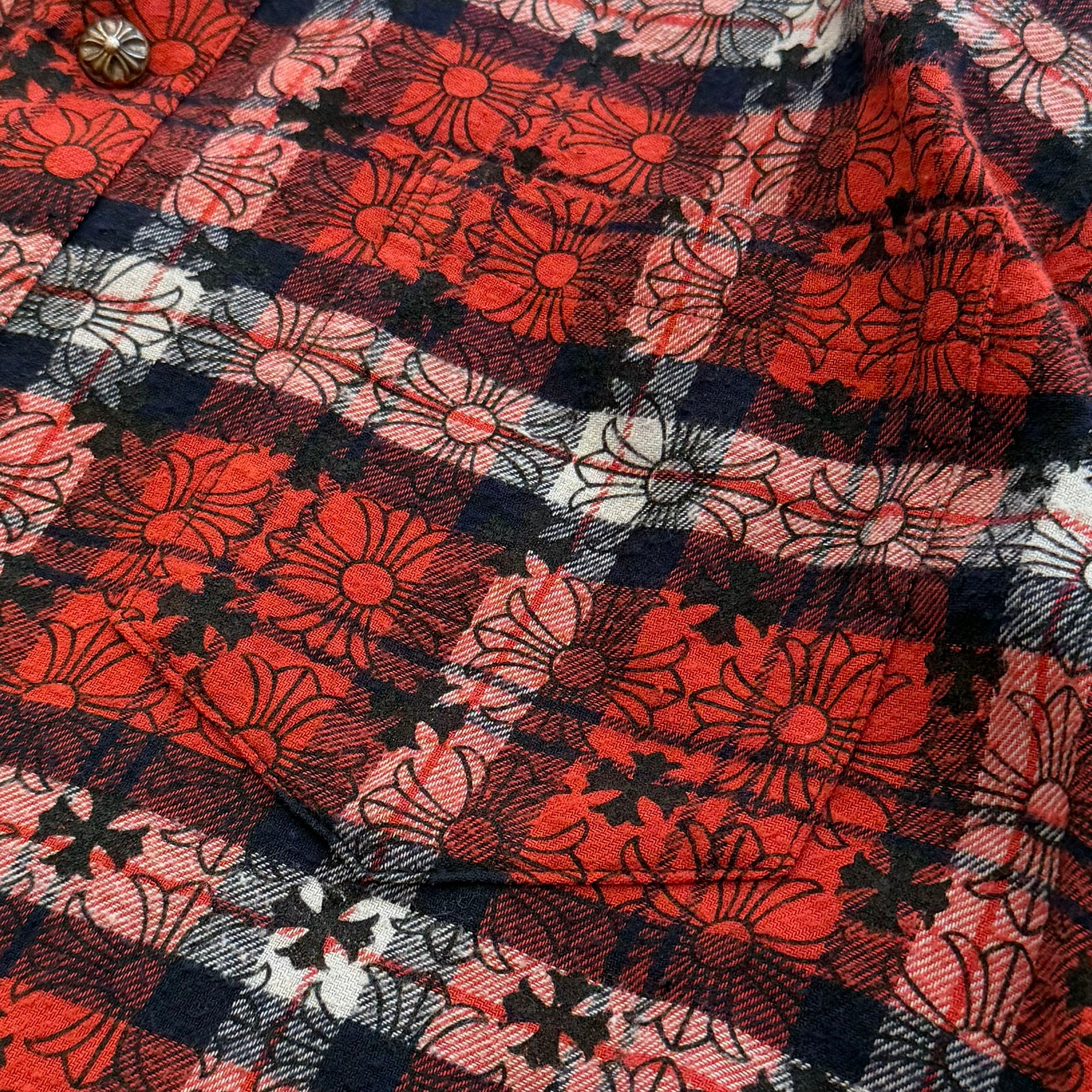 CHROME HEARTS Y NOT Loose Ends Check Shirt Size XL クロムハーツ ワイノット ルーズエンド チェックシャツ サイズXL
