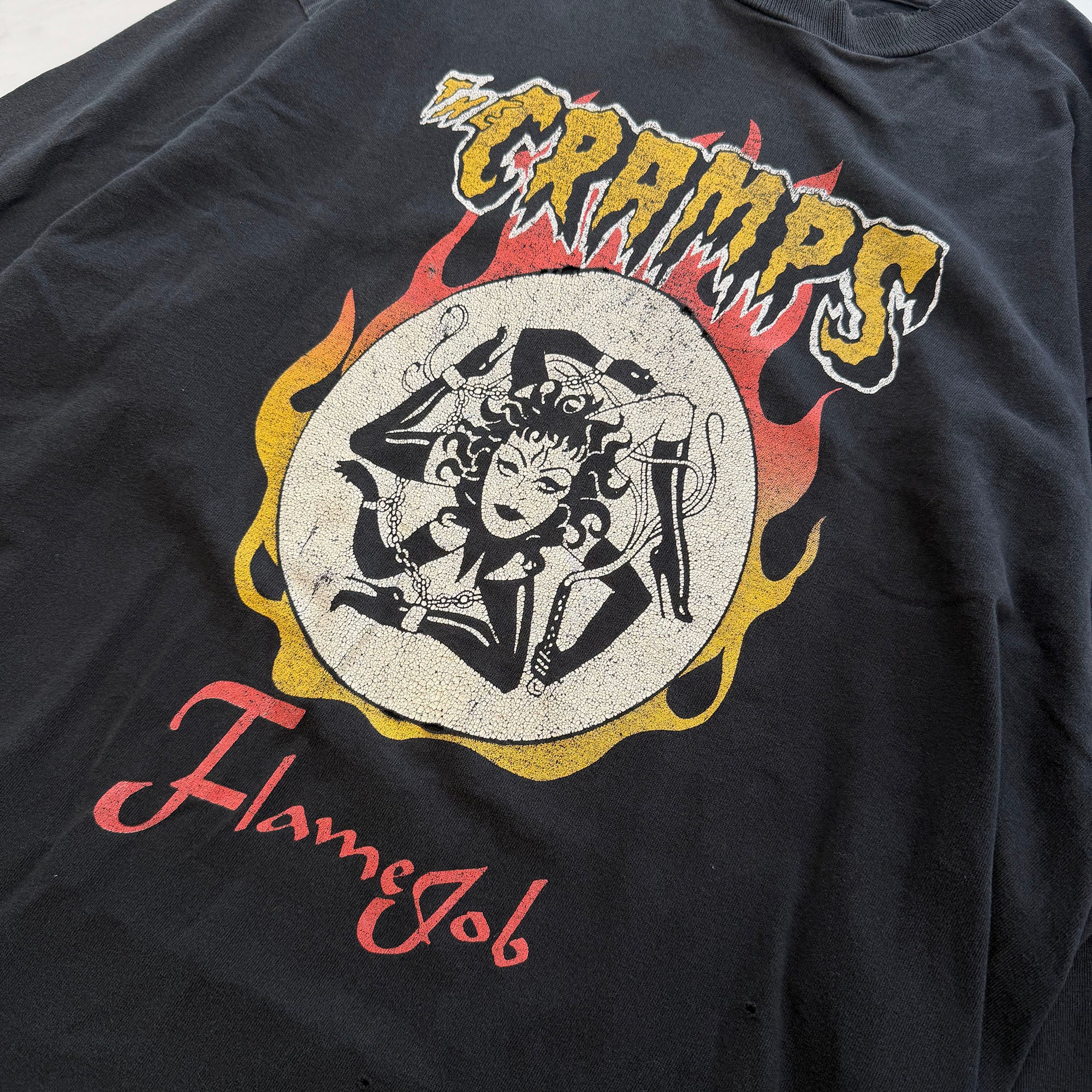 Vintage 90's The Cramps "Flame Job" 1994 FRUIT OF THE LOOM L/S Tee Size XL ヴィンテージ 90's ザ・クランプス "フレイム ジョブ" 1994 フルーツオブザルーム社製 ロングスリーブTシャツ サイズXL