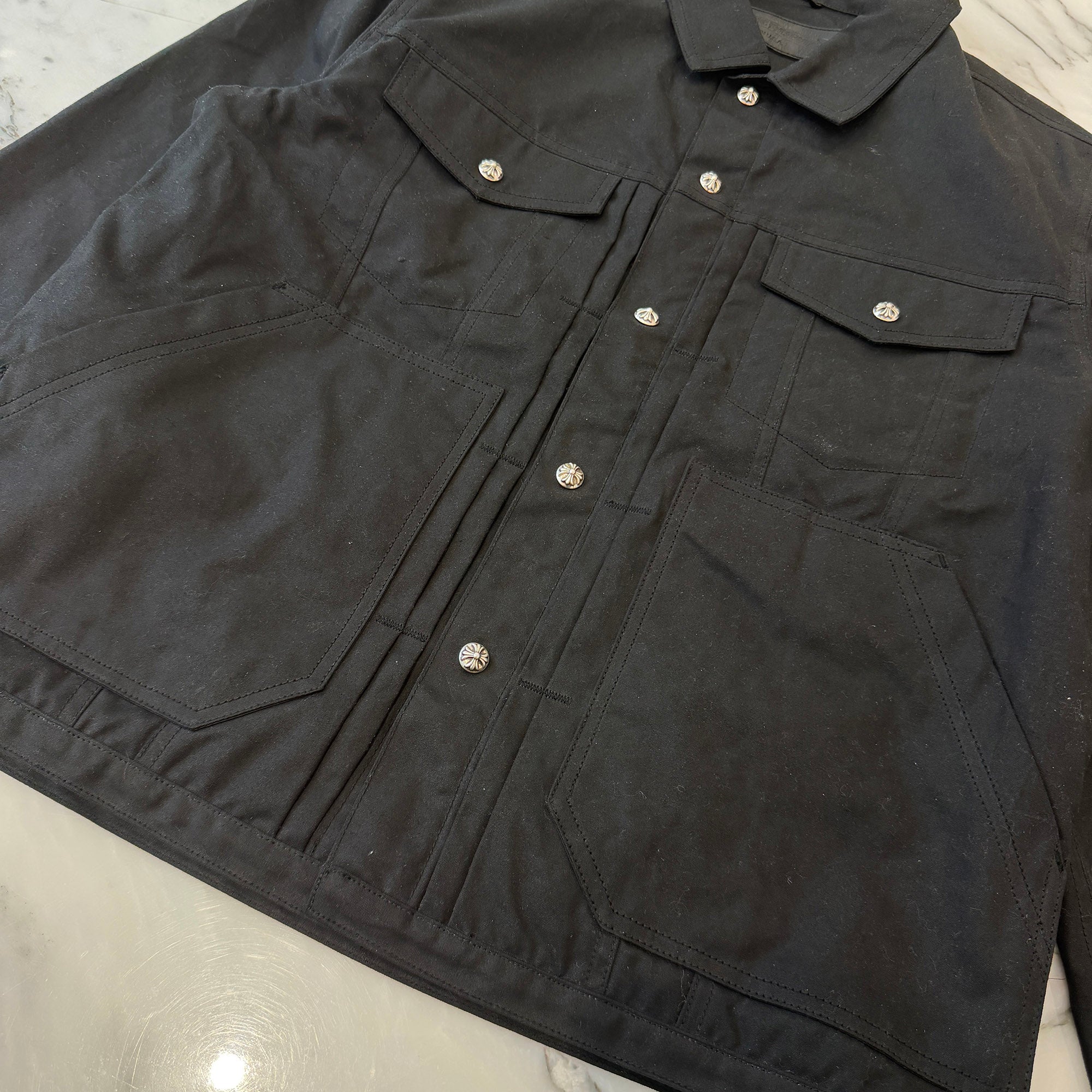 CHROME HEARTS WHIPLASH Oil Finished Fabric Jacket Size M クロムハーツ ウィップラッシュ オイル加工 ファブリックジャケット サイズM