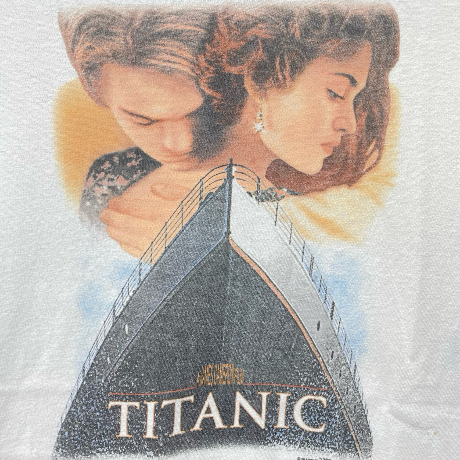 Vintage 90's Titanic 1998 Movie S/S Tee Size XL