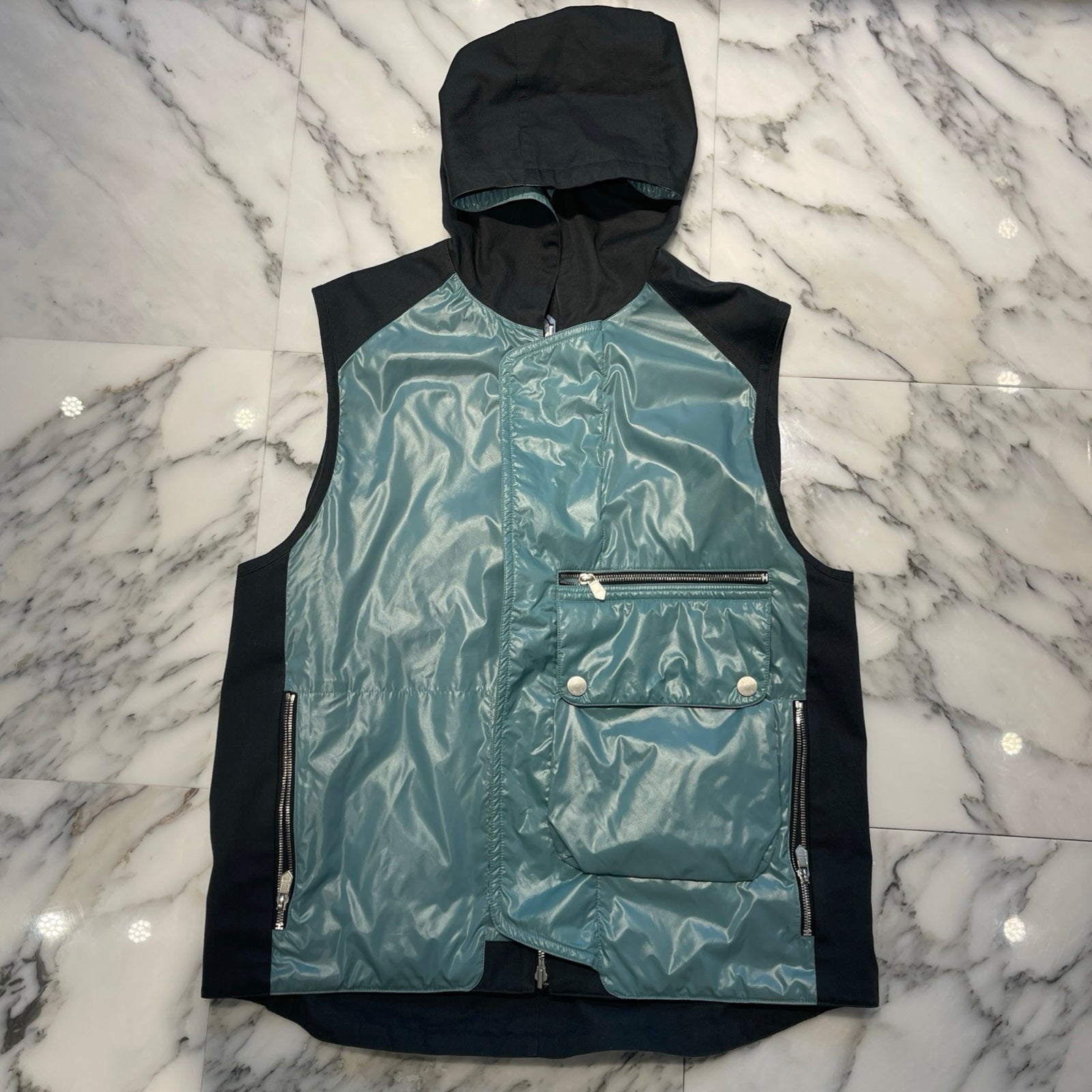 HERMES Reversible Zipped Hooded Vest Size 52 エルメス リバーシブル ジップフーディーベスト エルメス リバーシブル ジップフーデッドベスト サイズ52