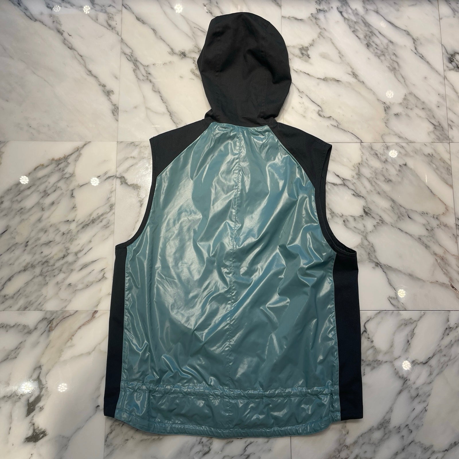 HERMES Reversible Zipped Hooded Vest Size 52 エルメス