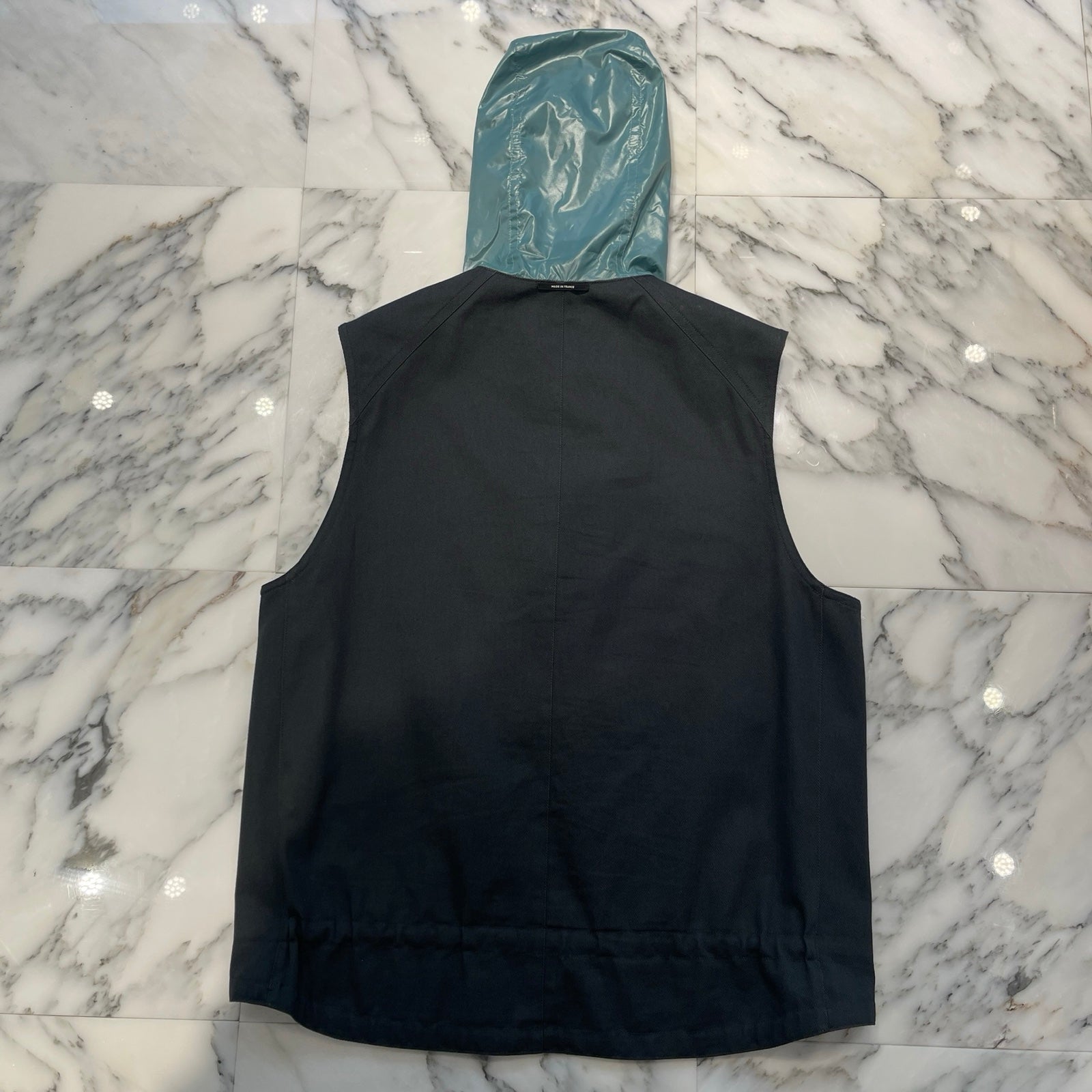 HERMES Reversible Zipped Hooded Vest Size 52 エルメス リバーシブル