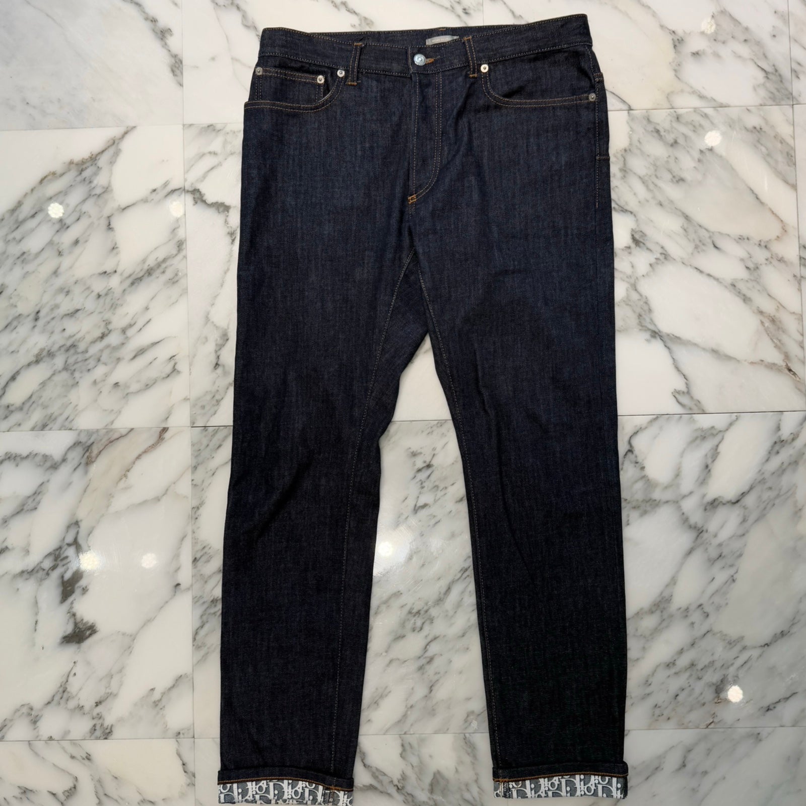 DIOR 2019SS Dior HOMME Oblique Slim Fit Denim Pants 193DS10C226X Size 34 ディオール ディオールオム オブリーク スリムフィット デニムパンツ サイズ34