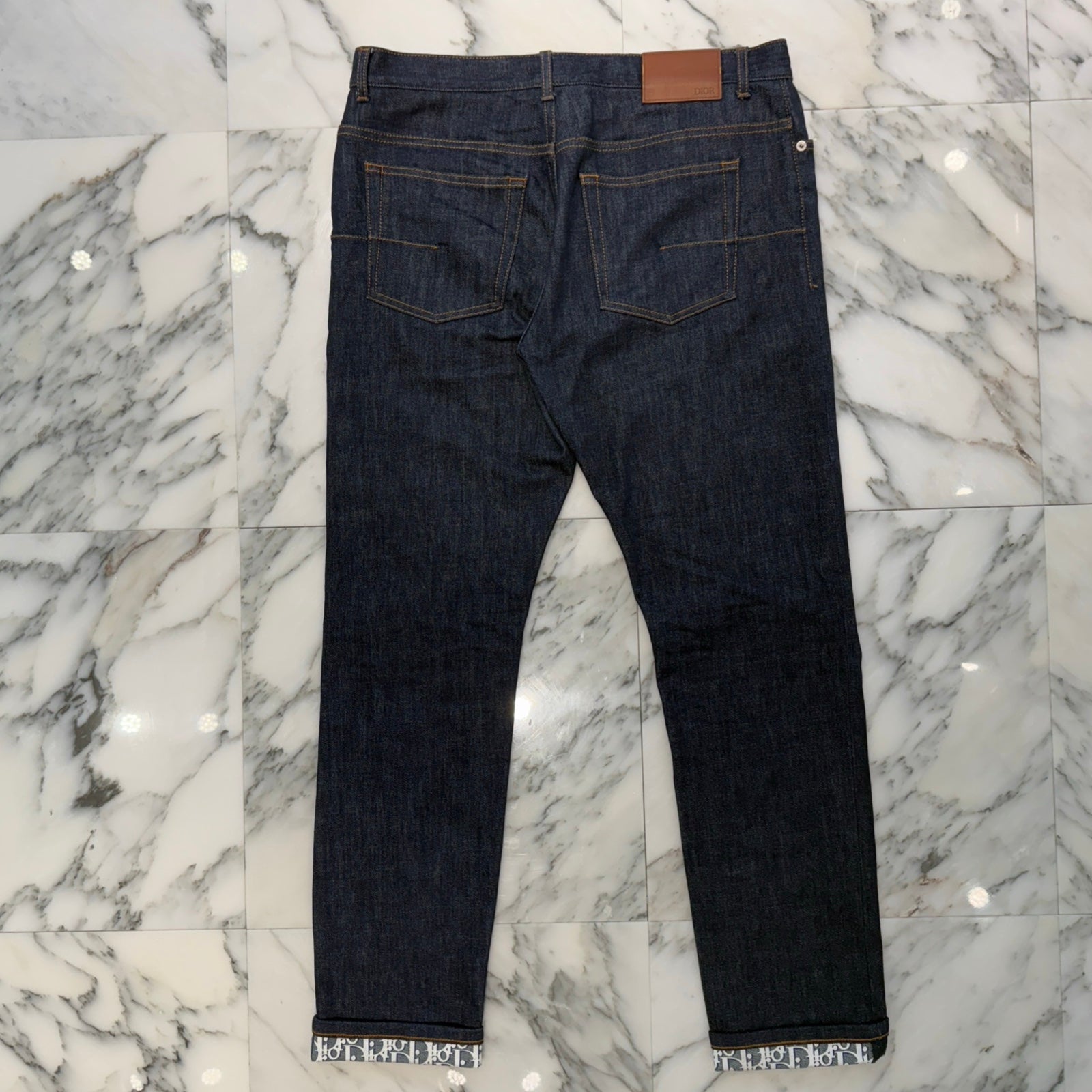 DIOR 2019SS Dior HOMME Oblique Slim Fit Denim Pants 193DS10C226X