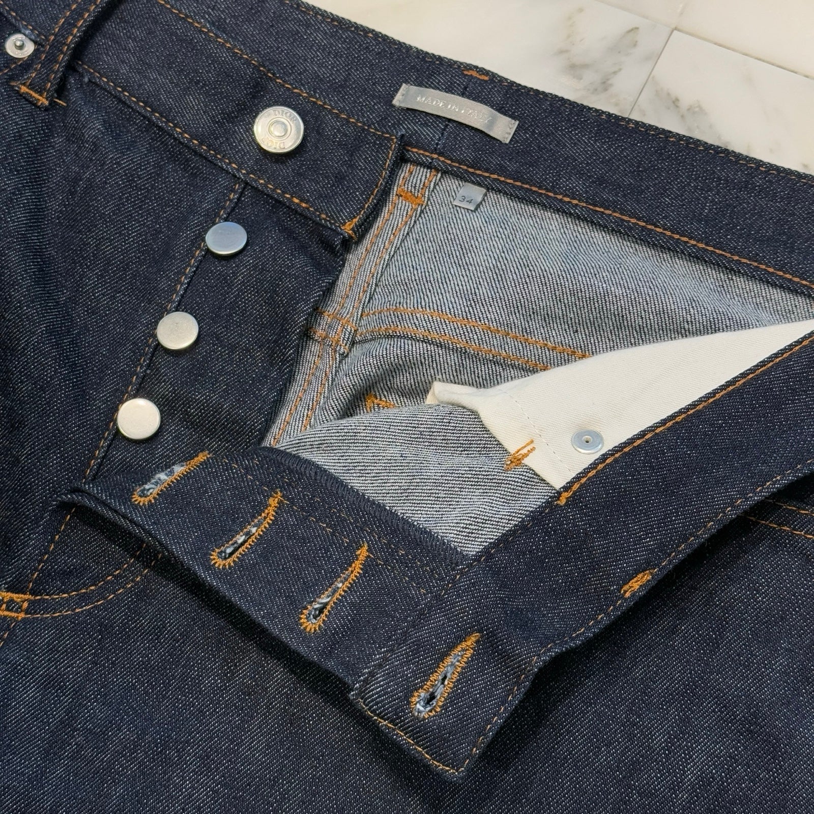 DIOR 2019SS Dior HOMME Oblique Slim Fit Denim Pants 193DS10C226X Size 34 ディオール ディオールオム オブリーク スリムフィット デニムパンツ サイズ34