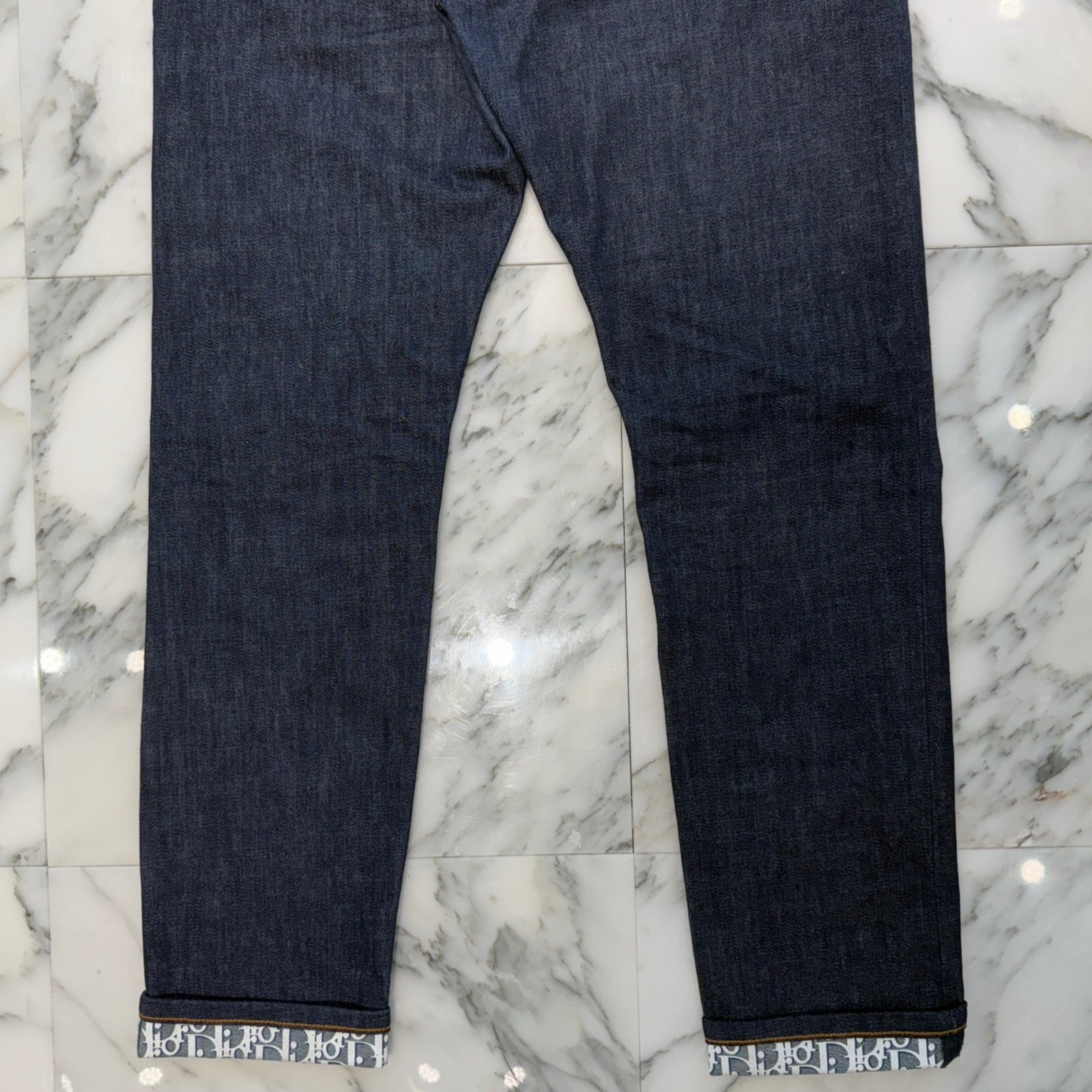 DIOR 2019SS Dior HOMME Oblique Slim Fit Denim Pants 193DS10C226X