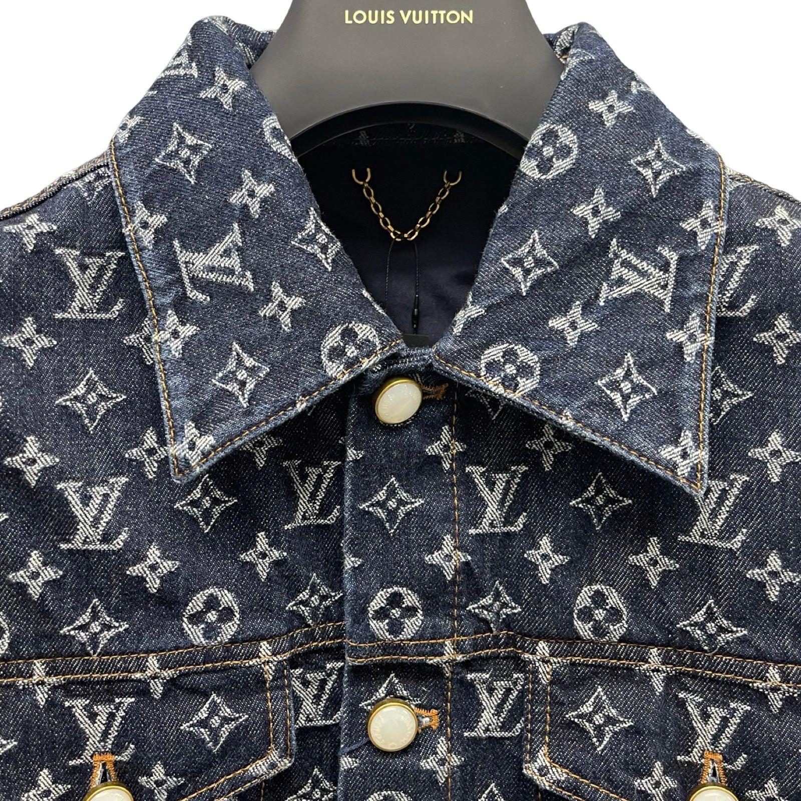 LOUIS VUITTON 2024AW Monogram Jacquard Denim Jacket 1AFWWU Size 44