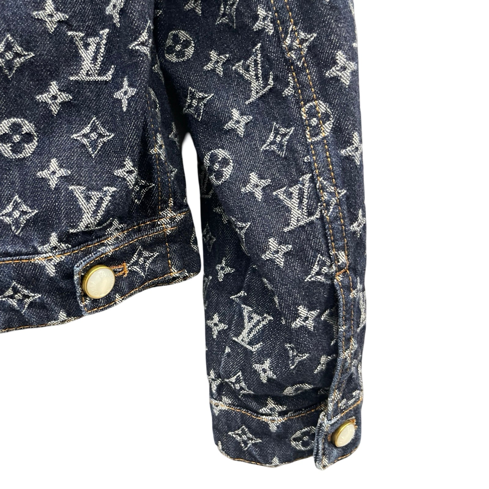 LOUIS VUITTON 2024AW Monogram Jacquard Denim Jacket 1AFWWU Size 44