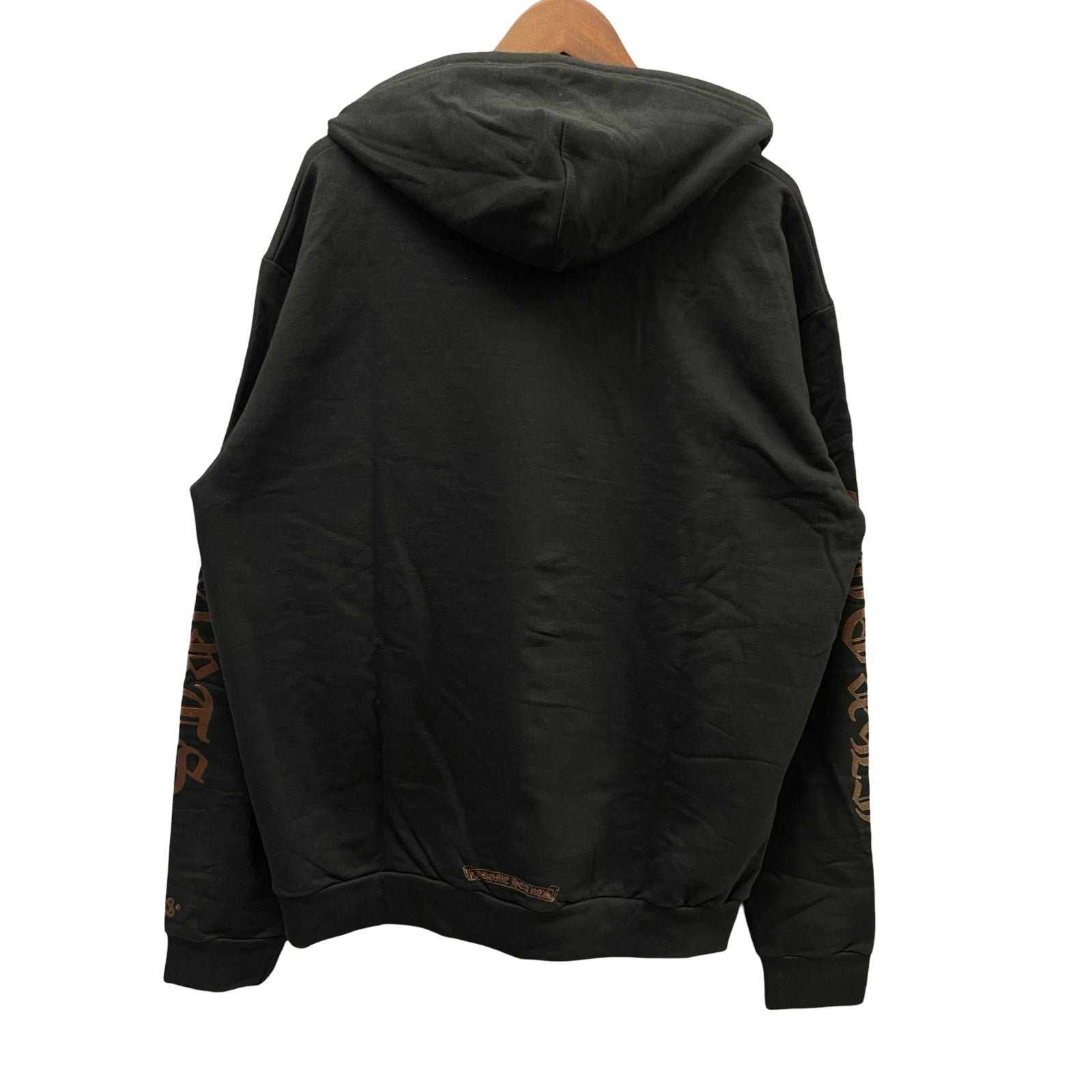 CHROME HEARTS 1998 Glitter Vertical Logo Zip Up Hoodie Size L