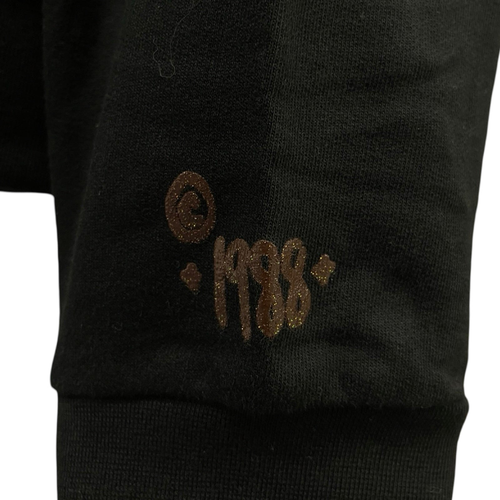 CHROME HEARTS 1998 Glitter Vertical Logo Zip Up Hoodie Size L