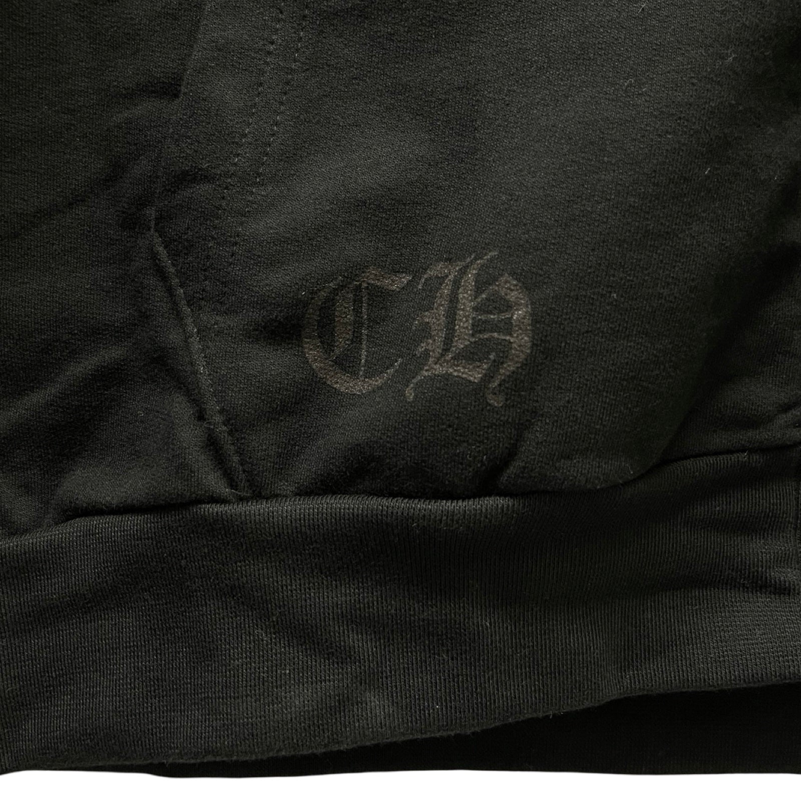 CHROME HEARTS 1998 Glitter Vertical Logo Zip Up Hoodie Size L