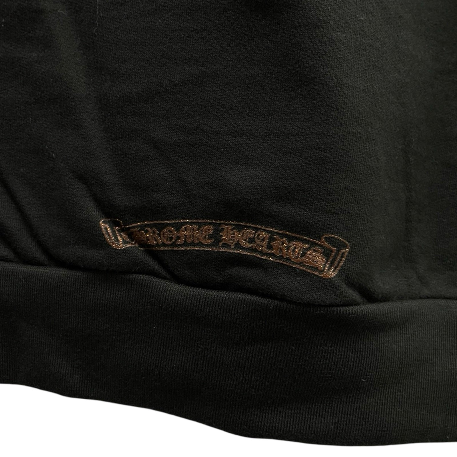 CHROME HEARTS 1998 Glitter Vertical Logo Zip Up Hoodie Size L