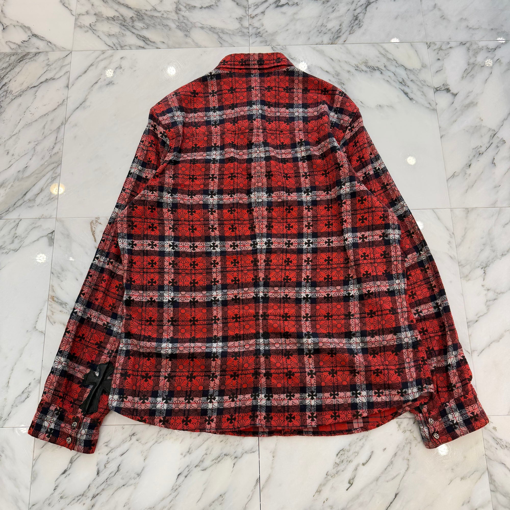 CHROME HEARTS Y NOT Loose Ends Check Shirt Size XL クロムハーツ ワイノット ルーズエンド チェックシャツ サイズXL