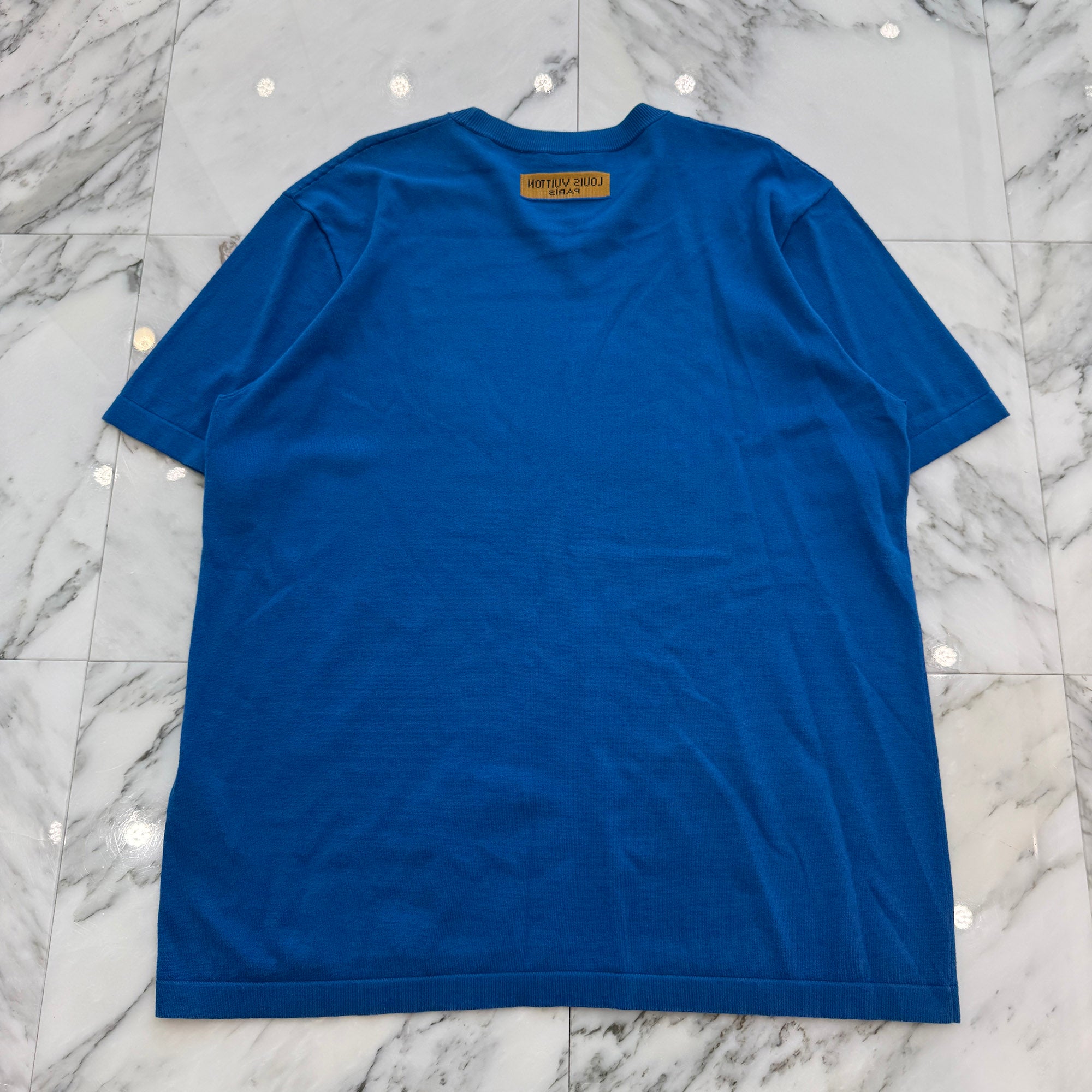 LOUIS VUITTON 2021AW Everyday LV Crewneck Short Sleeved Knit Tee HLN84W Size 4L ルイヴィトン エブリデイLV クルーネック 半袖ニットTシャツ サイズ4L