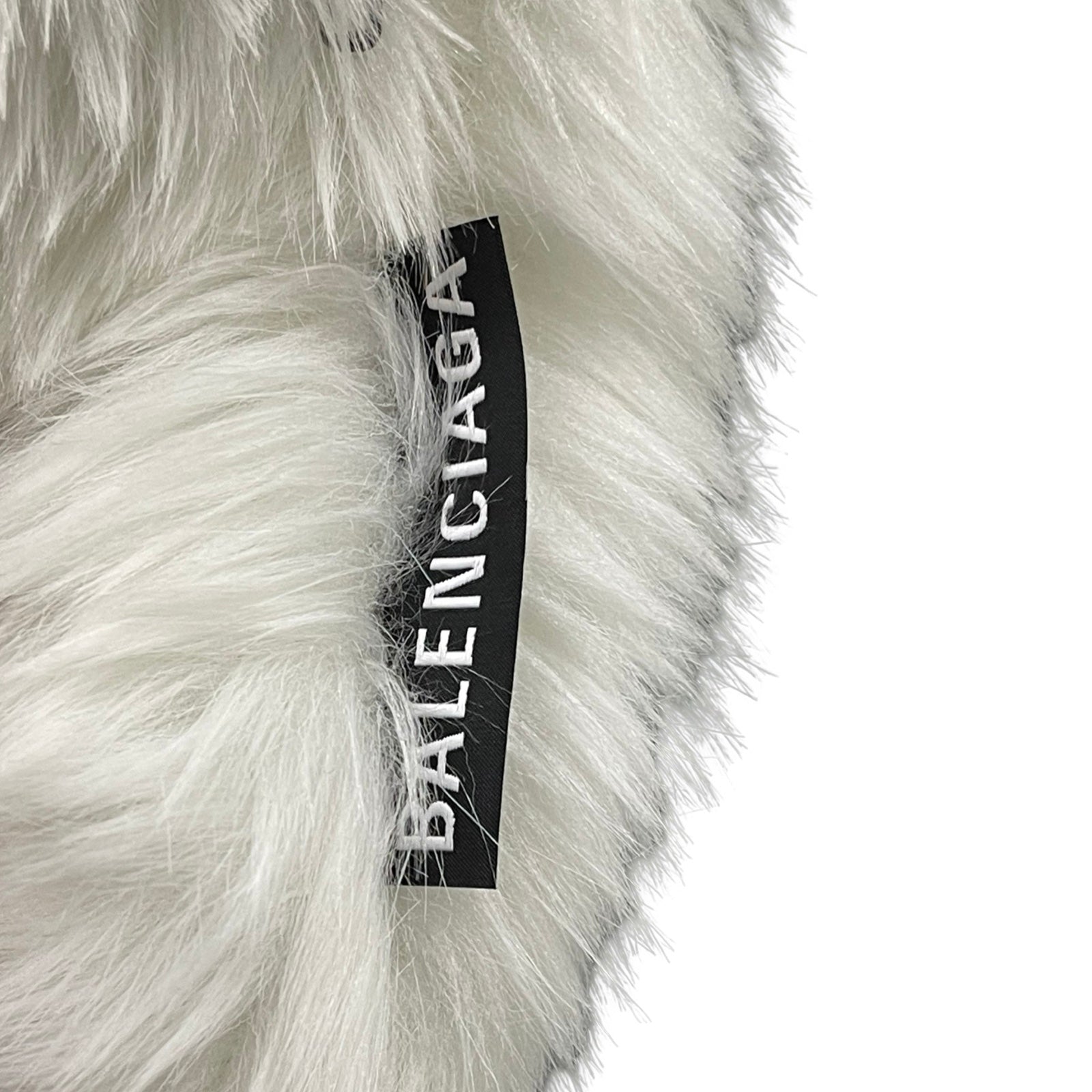 BALENCIAGA 2022AW Back BB Fur Coat Jacket 721789 TNQ30 Size 32