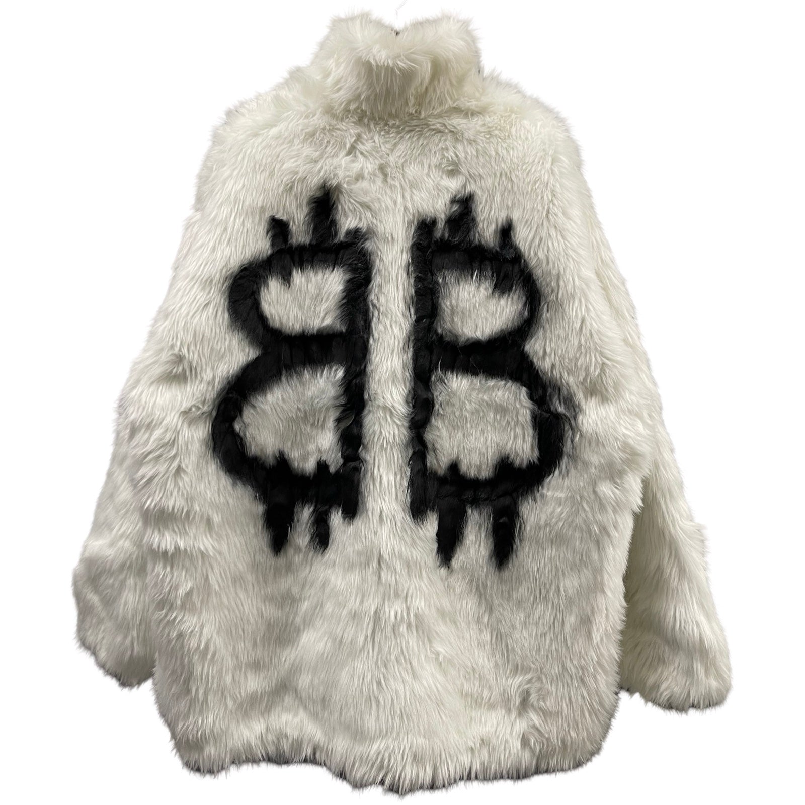 BALENCIAGA 2022AW Back BB Fur Coat Jacket 721789 TNQ30 Size 32