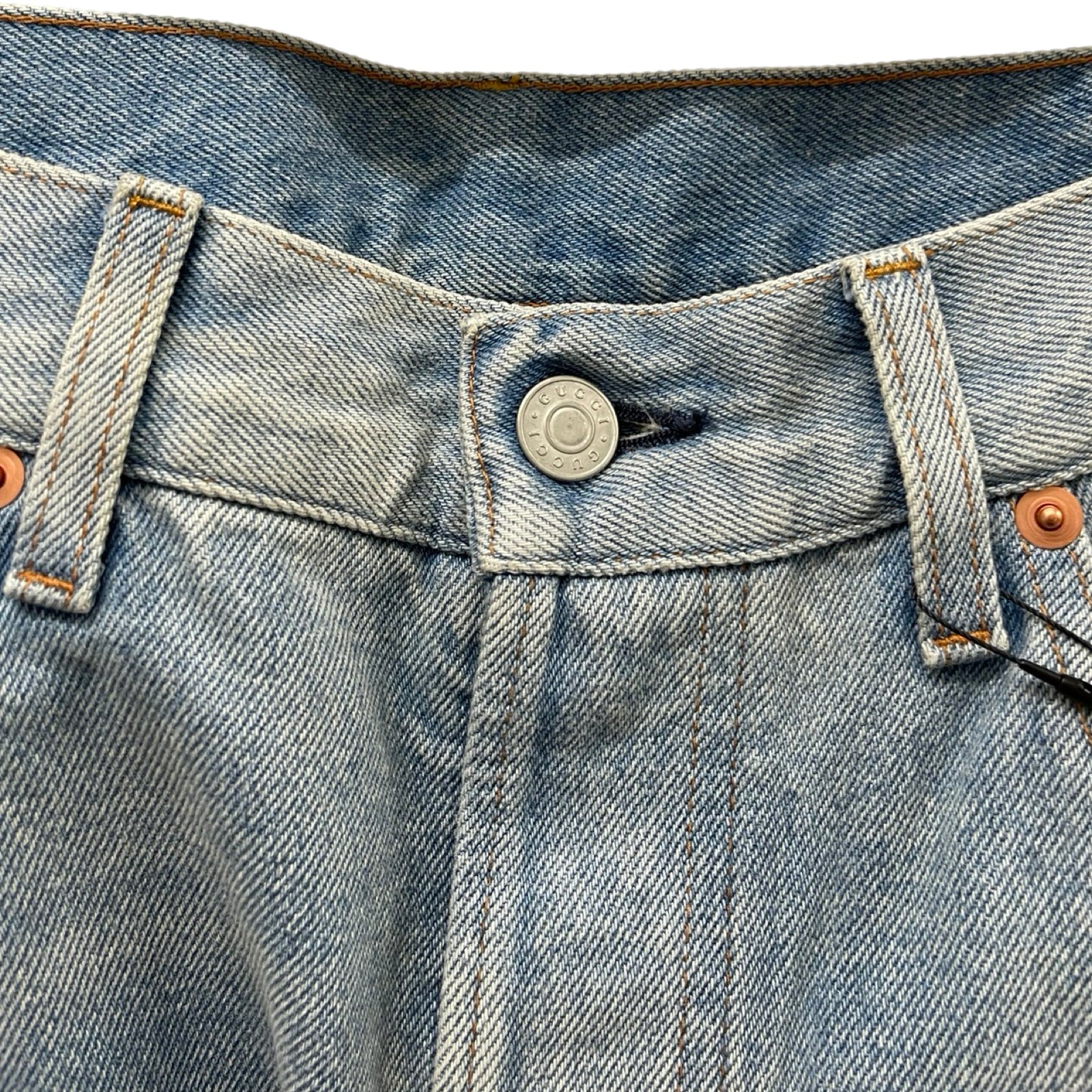 GUCCI 2018SS Web Stripe Tapered Denim Pants 430368 XR606 Size 33