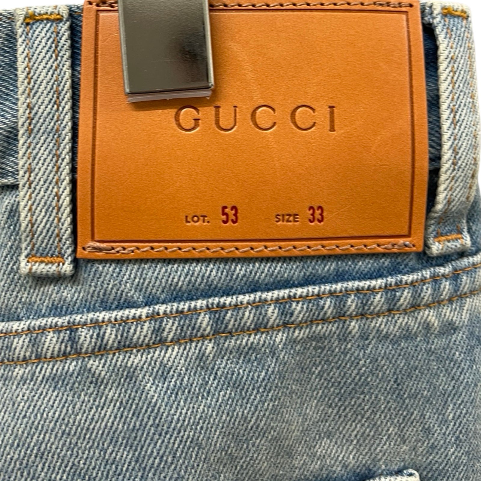 GUCCI 2018SS Web Stripe Tapered Denim Pants 430368 XR606 Size 33