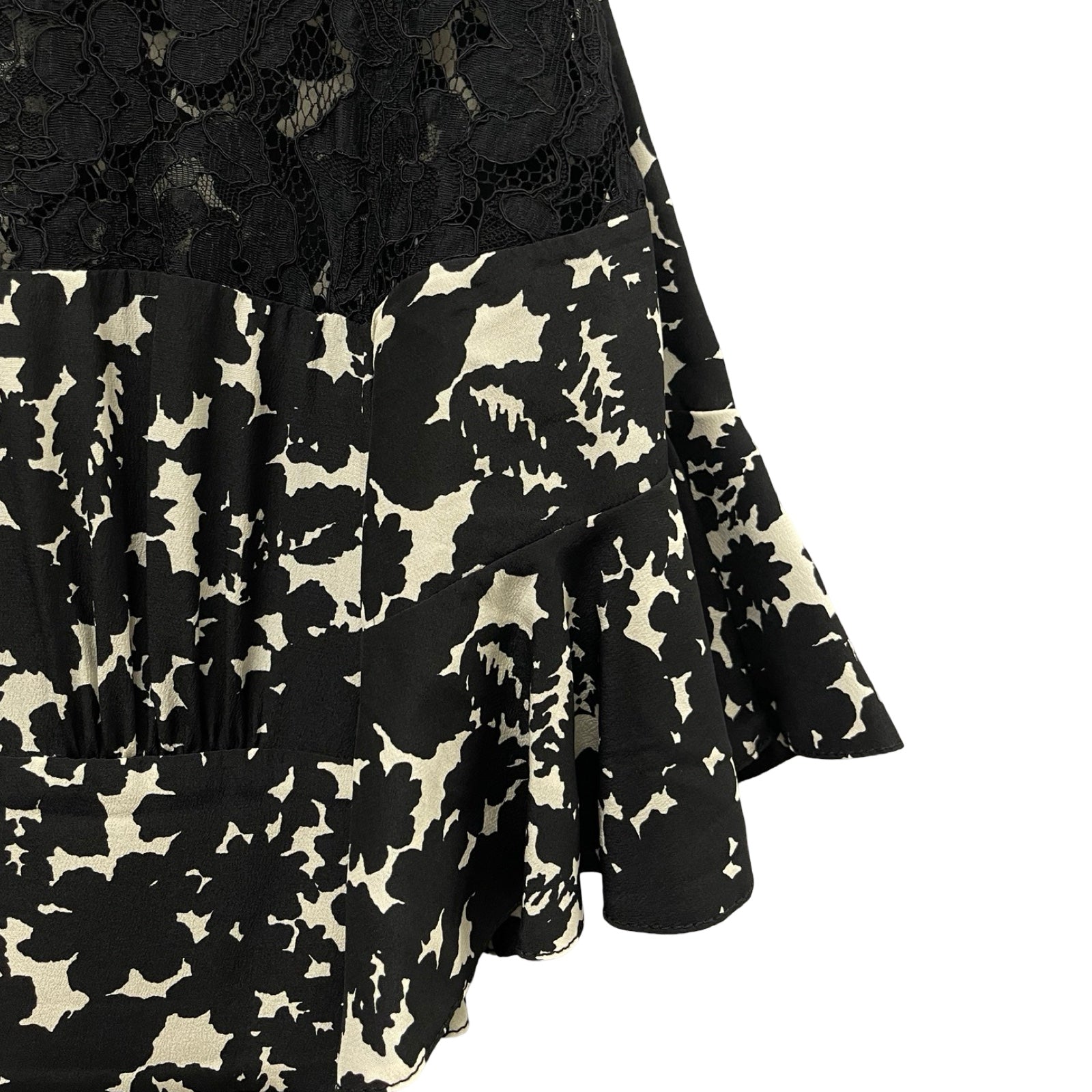 LOUIS VUITTON 2019SS Lace Switching Back Zip Dress Size 34