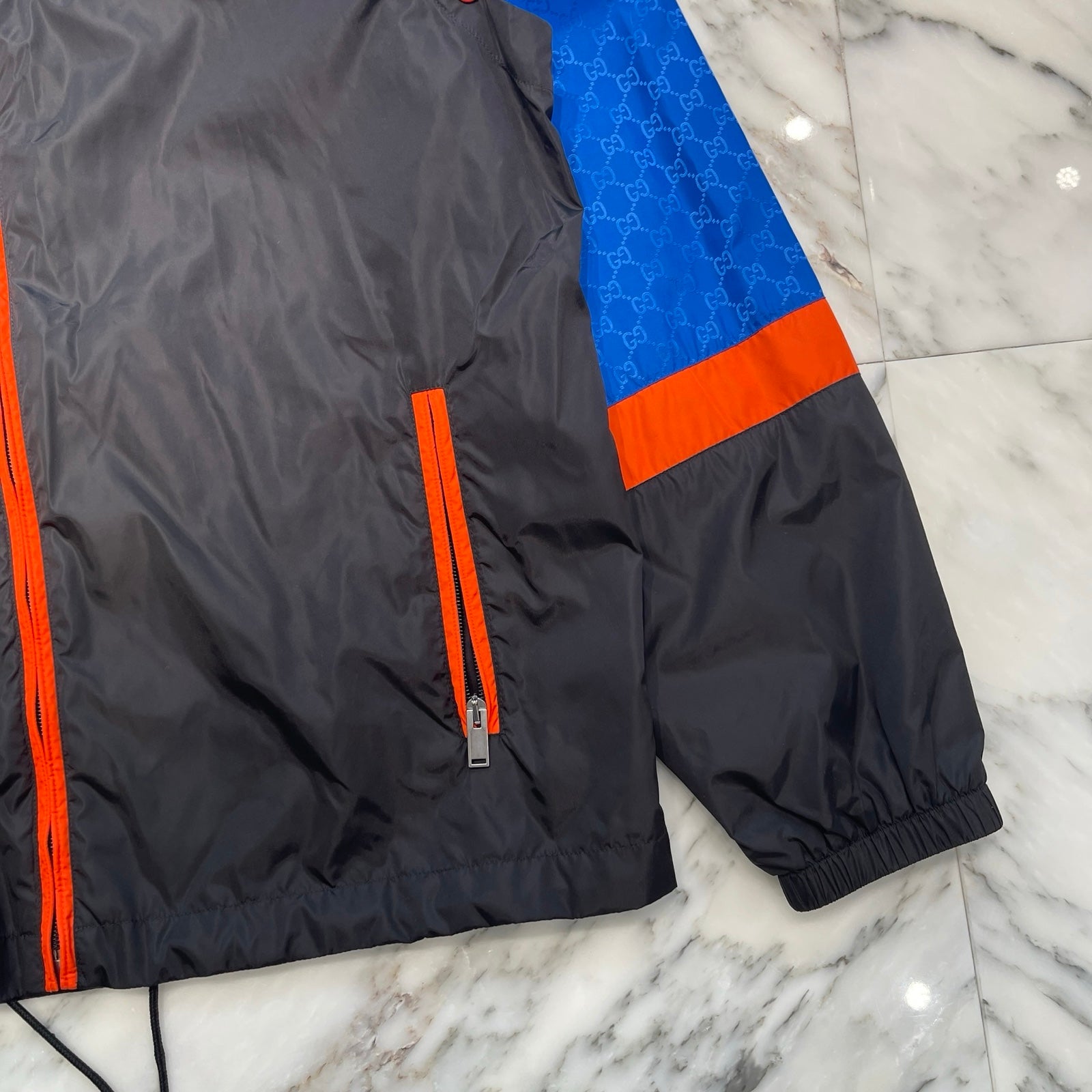 GUCCI 2019AW Michele GG Jacquard Nylon Tech Jacket 68551 Z4039 Size 44 グッチ ミケーレGG ジャカード ナイロンテックジャケット サイズ44