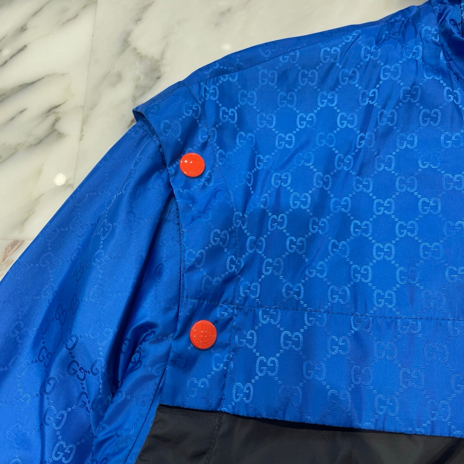 GUCCI 2019AW Michele GG Jacquard Nylon Tech Jacket 68551 Z4039 Size 44 グッチ ミケーレGG ジャカード ナイロンテックジャケット サイズ44