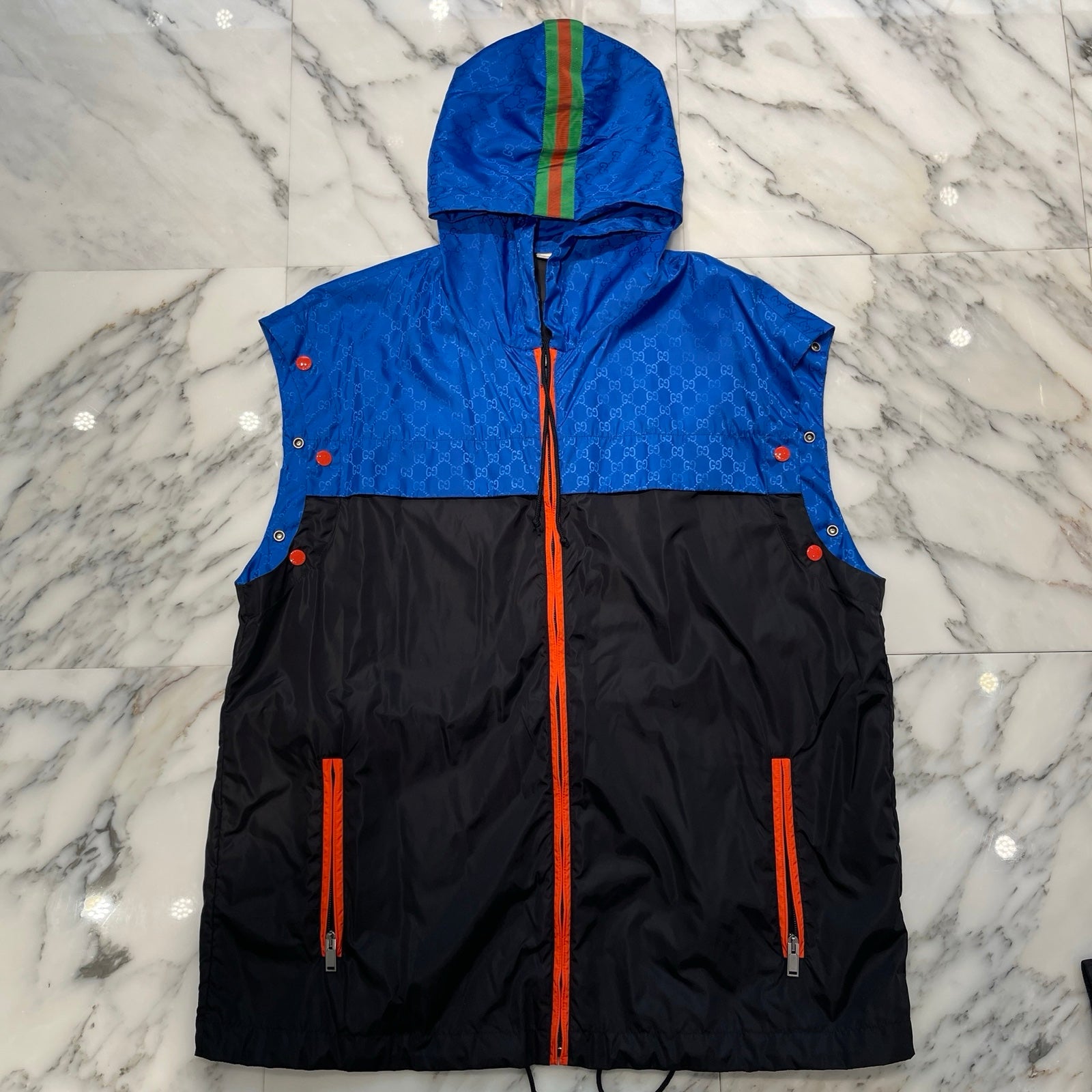 GUCCI 2019AW Michele GG Jacquard Nylon Tech Jacket 68551 Z4039 Size 44 グッチ ミケーレGG ジャカード ナイロンテックジャケット サイズ44